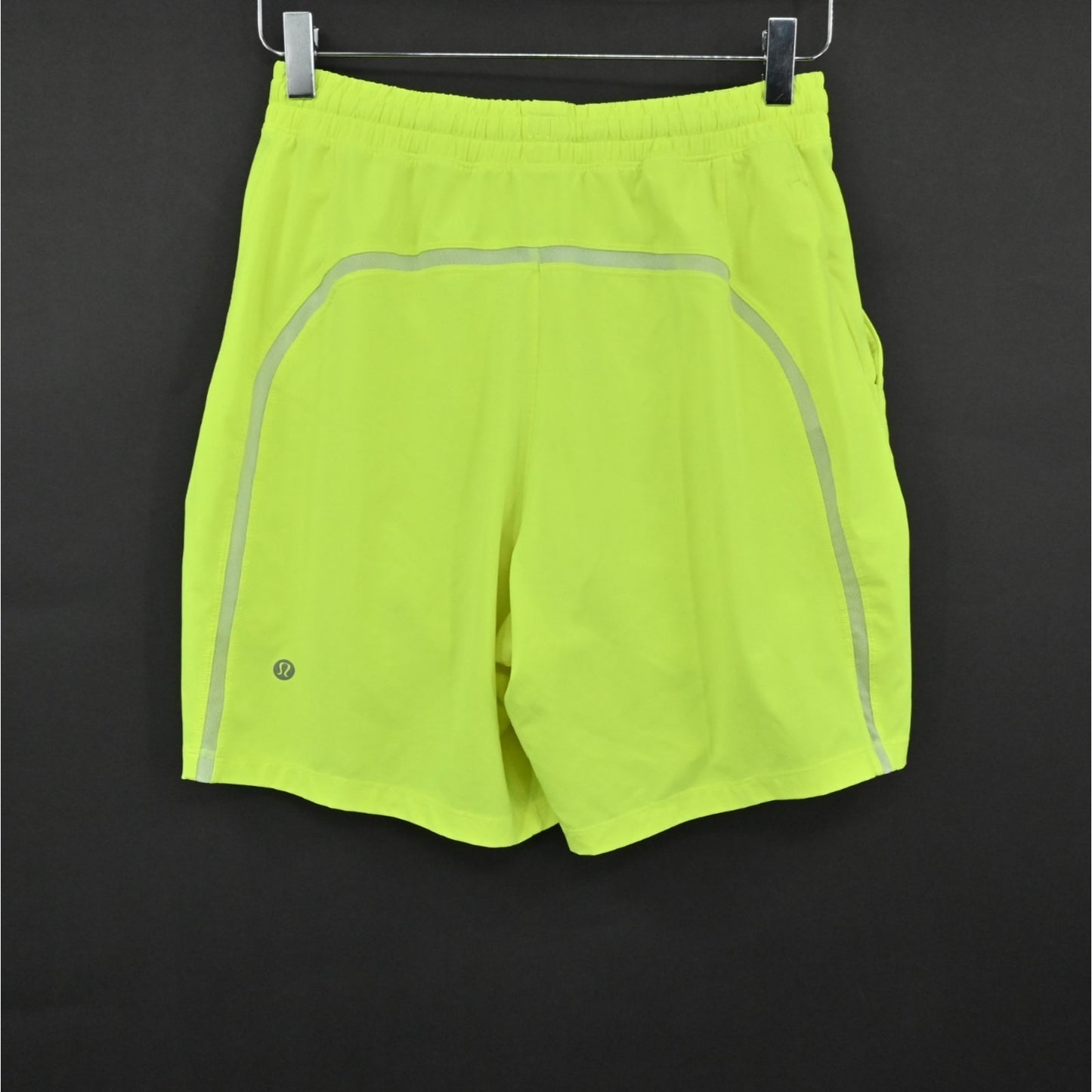 LULULEMON Athletic Shorts Mens Size S Pace Breaker 7" Neon Yellow Gym Workout