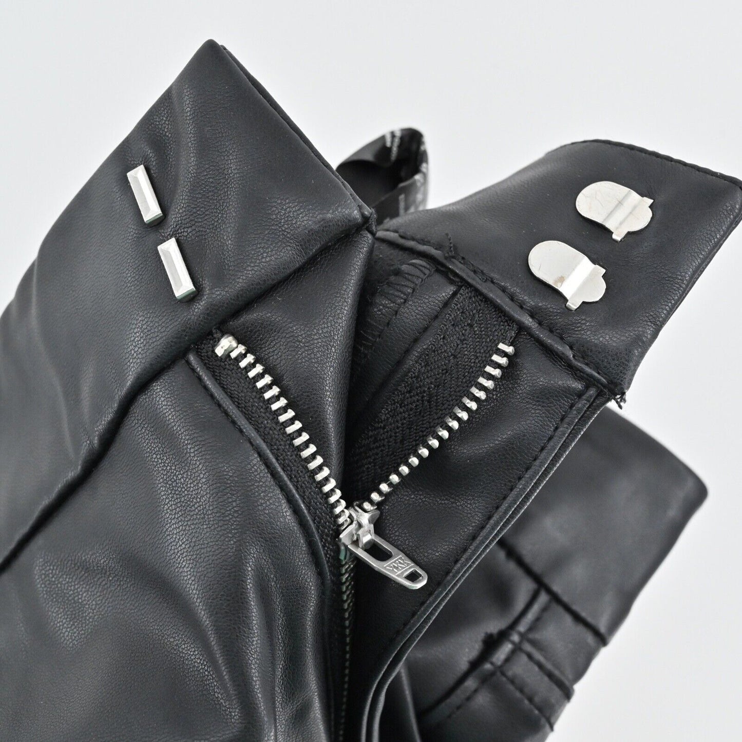 BLANKNYC Pants Womens Size 27 Black Faux Leather High Rise Flare Retro Grunge