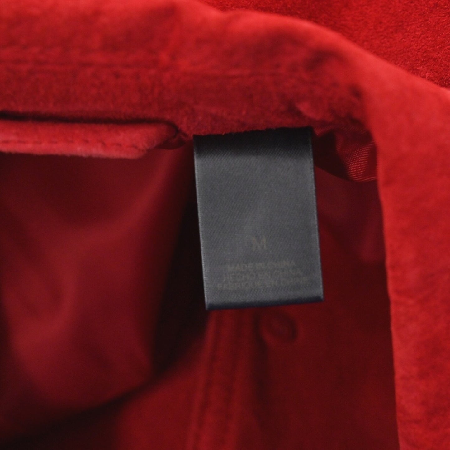 Vtg Y2k LIZ CLAIBORNE Womens Suede Jacket Size M Red Leather Button Western Boho