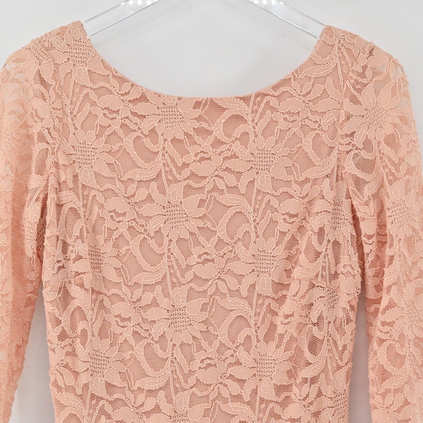 CALVIN KLEIN Dress Womens Size 8 Blush Pink Lace Sheath Special Occasion Office