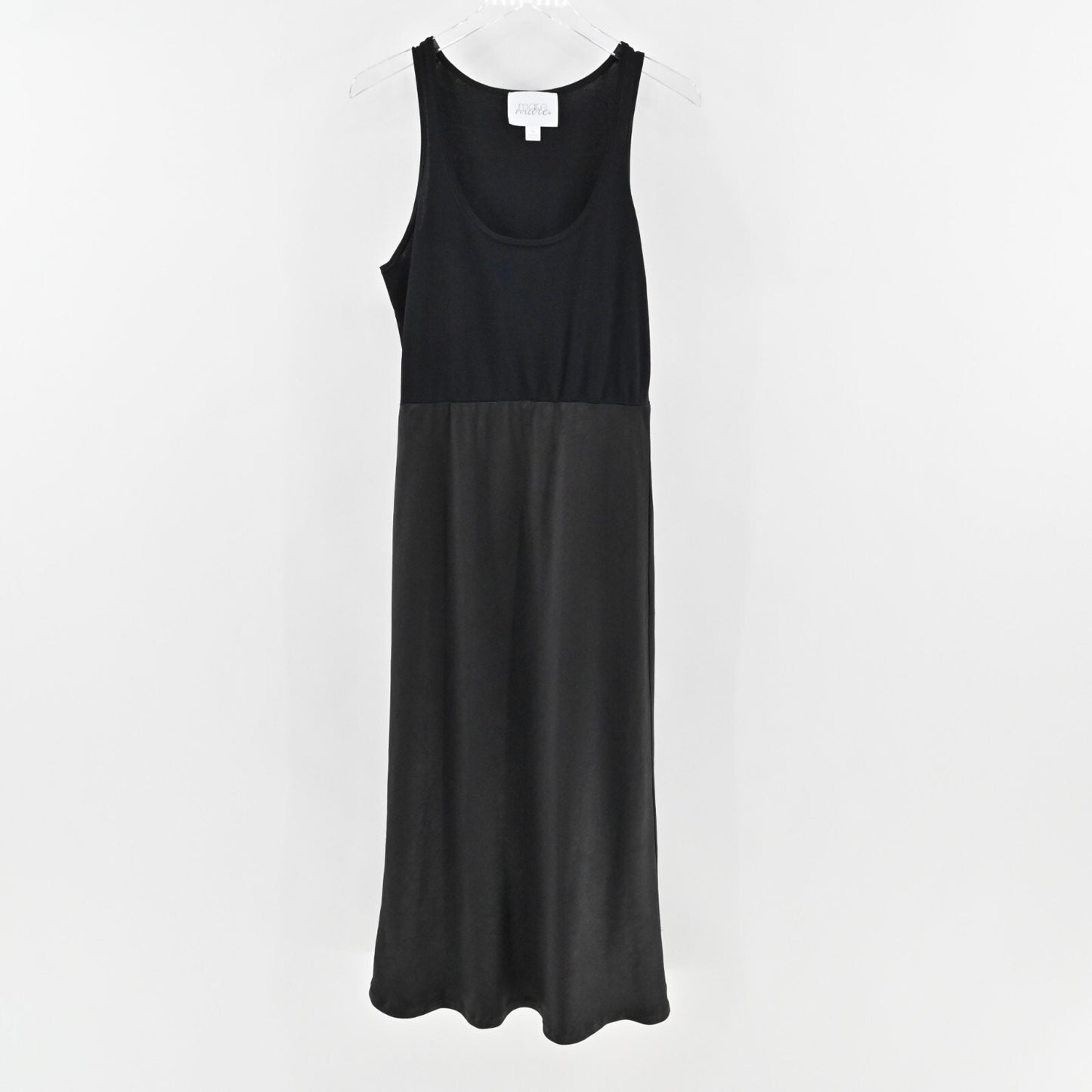 ANTHROPOLOGIE Dress Size M Black Sleeveless Satin Maxi Whimsigoth Mare Mare Slip