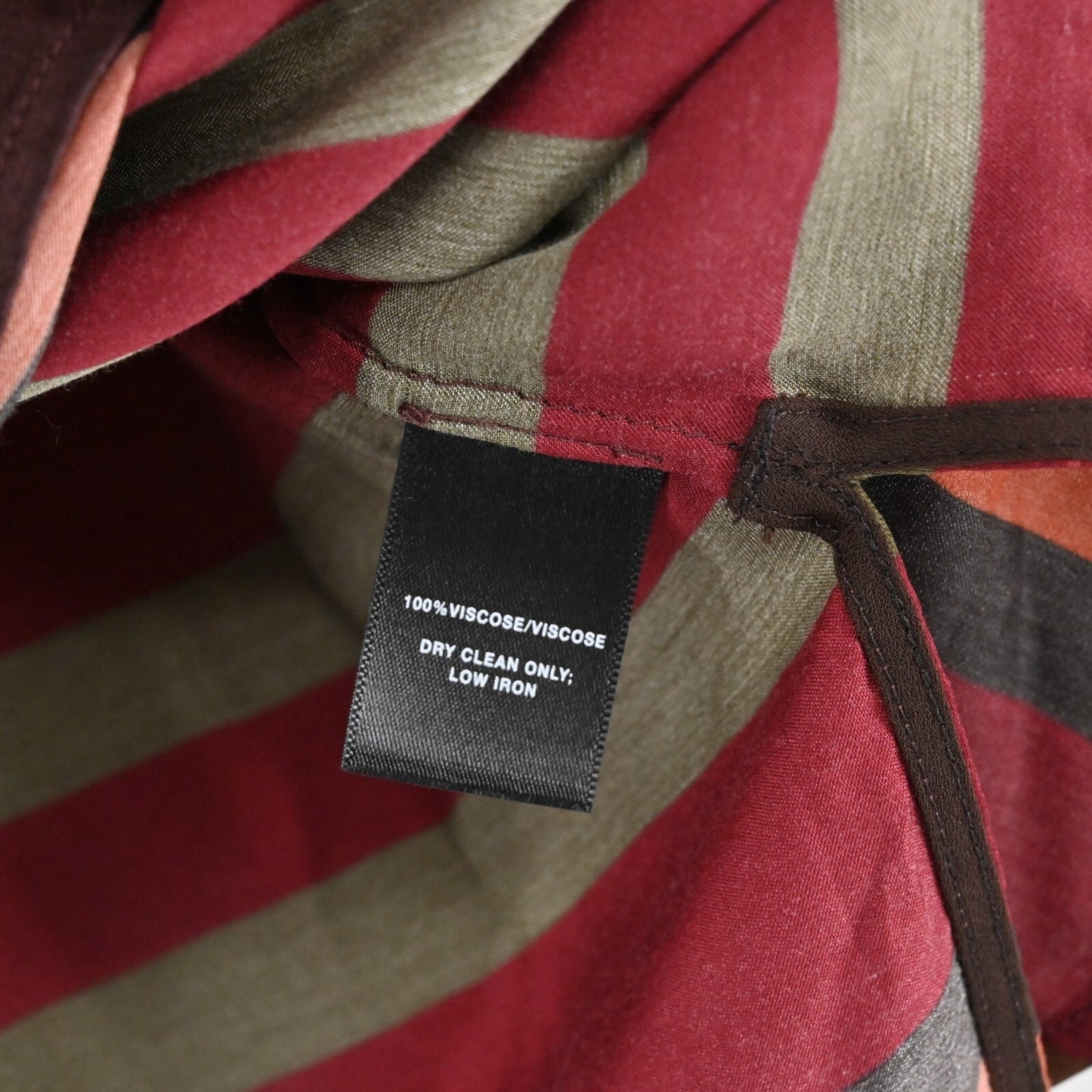 LAFAYETTE 148 Womens Top Size XS Prisha Autumn Stripe Tunic Blouse Rust Capsule