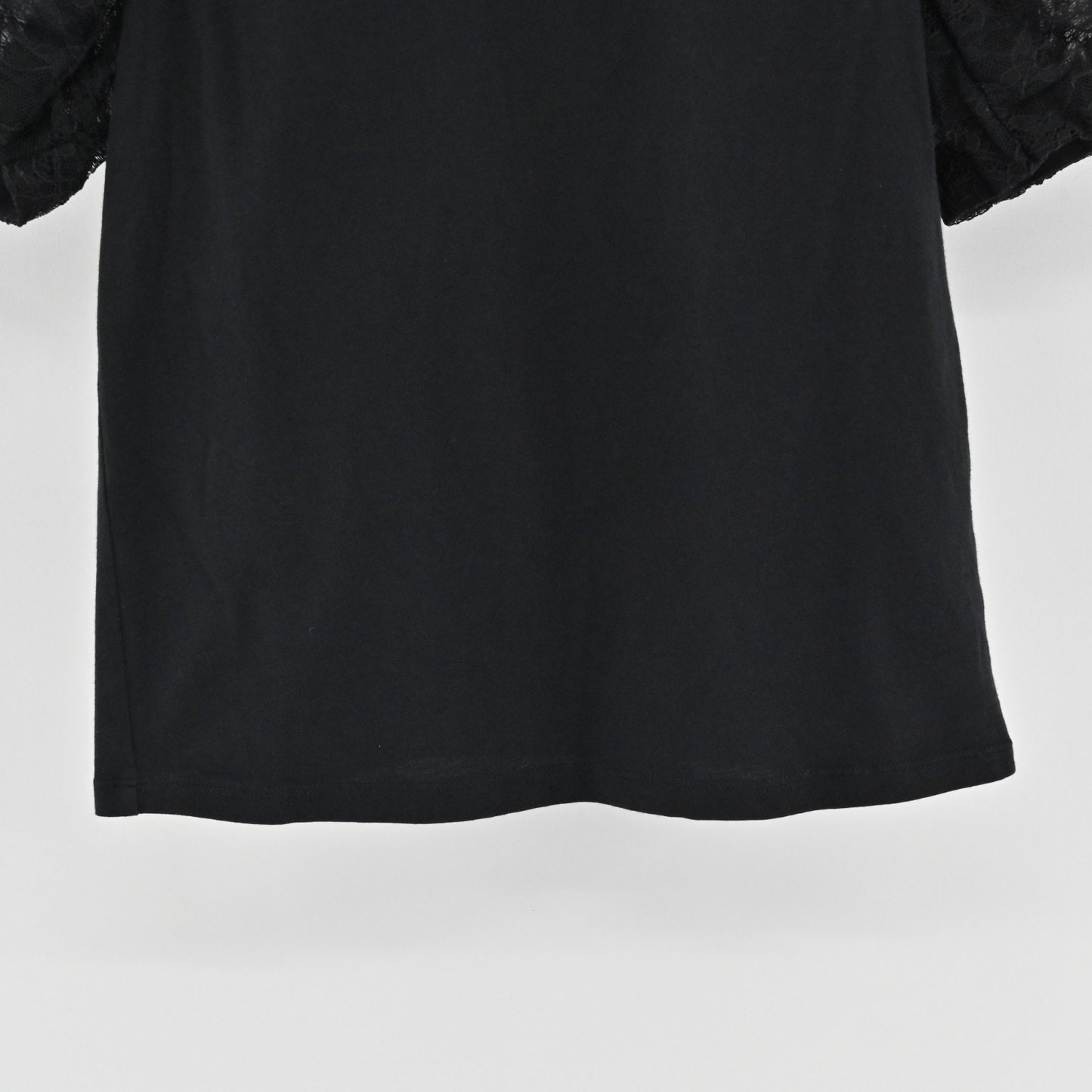 Alice Olivia Womens Posey Top Size XS Black Lace Silk Puff Sleeve Chic Blouse