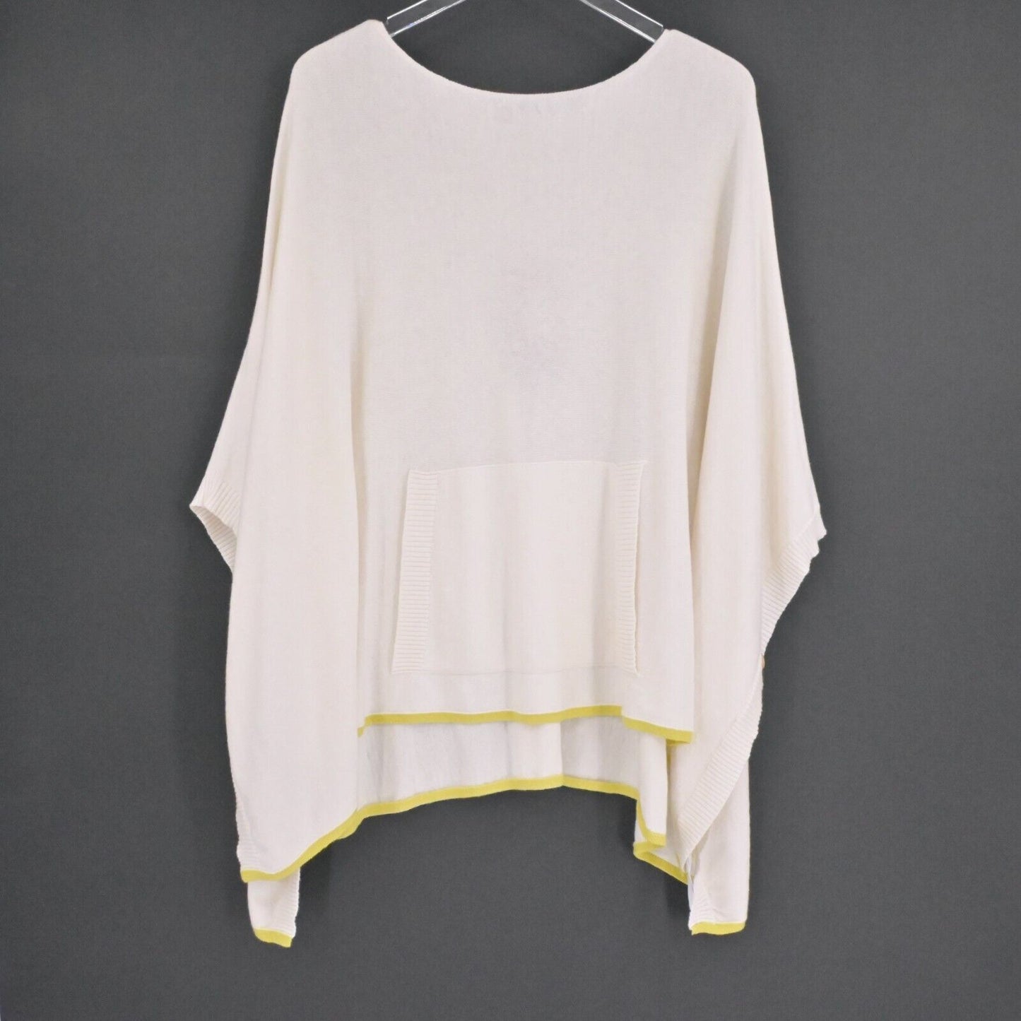 PRANA Sweater Womens Sz OS Celestia Poncho Cashmere Blend Knit Ivory Yellow NEW