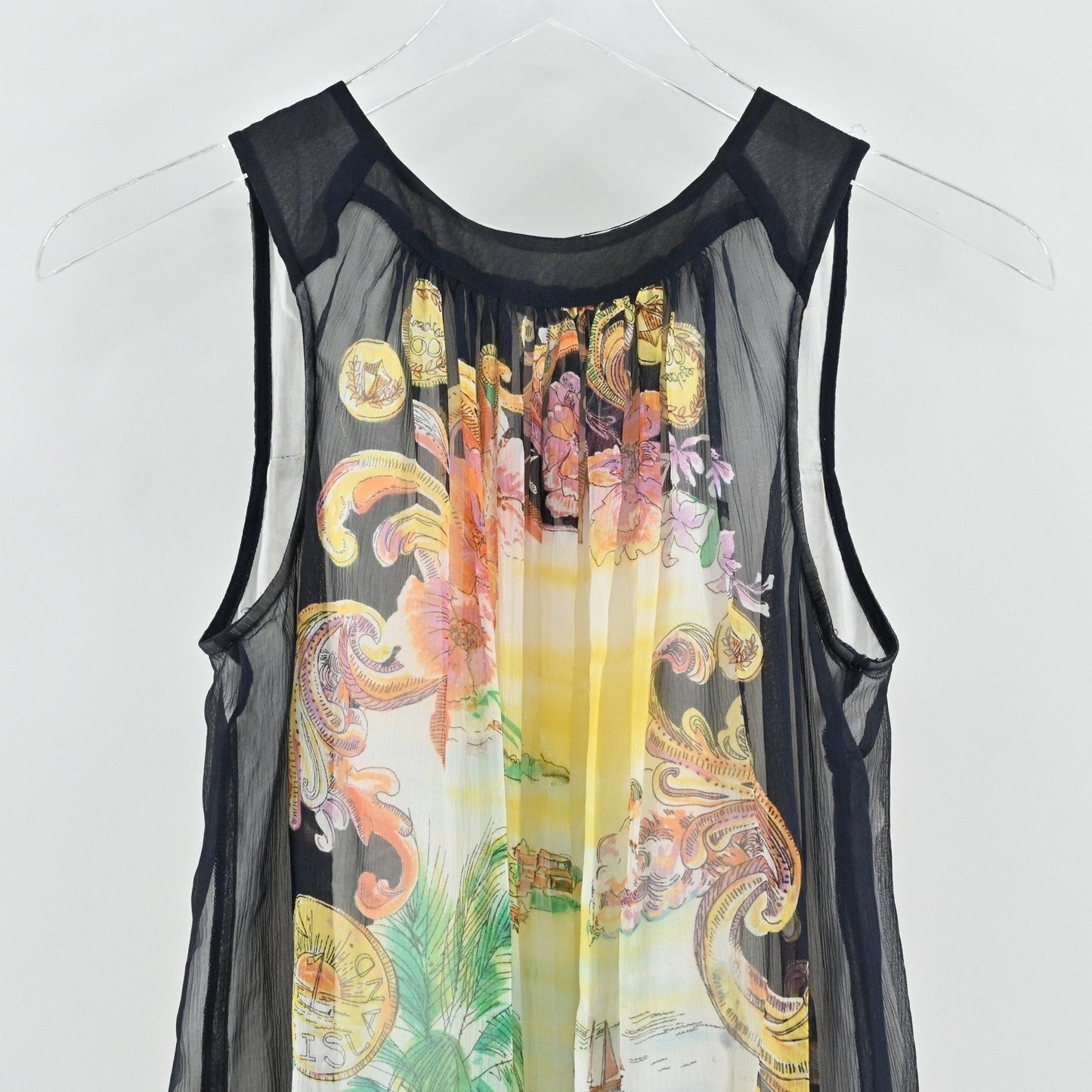 Anthropologie Varese Silk Dress Size 2 Floral Lined Sleeveless Moulinette Soeurs