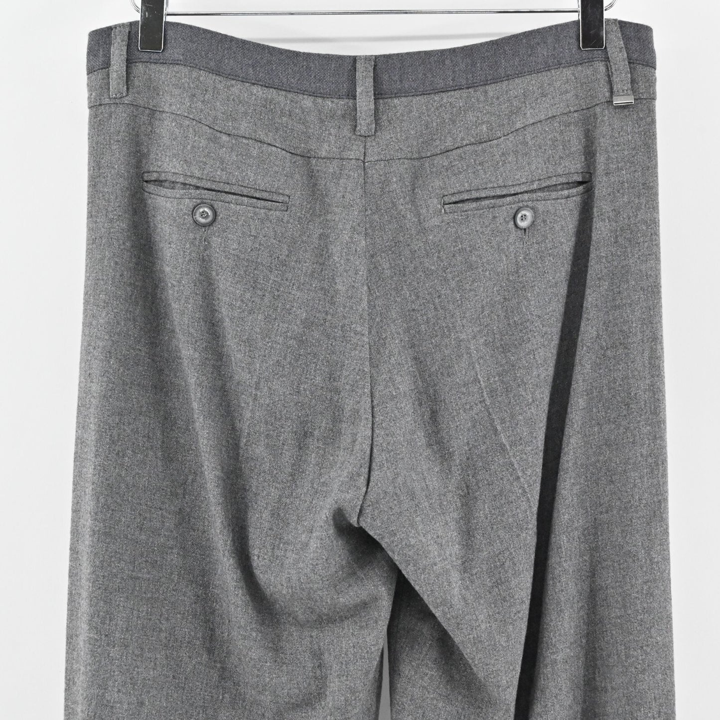 LES COPAINS Pants Womens Size 42 Blue Label Gray Wool Blend Straight Leg Trouser