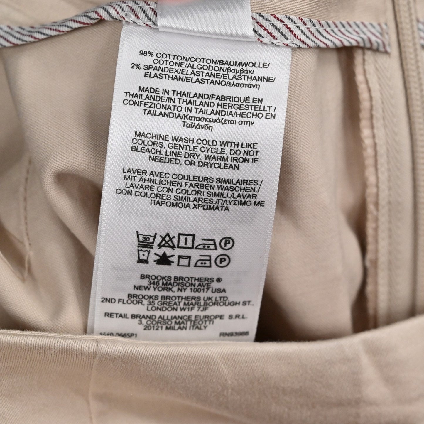 Brooks Brothers Womens Natalie Fit Pants Sz 10 Beige Straight Leg Dress Trousers