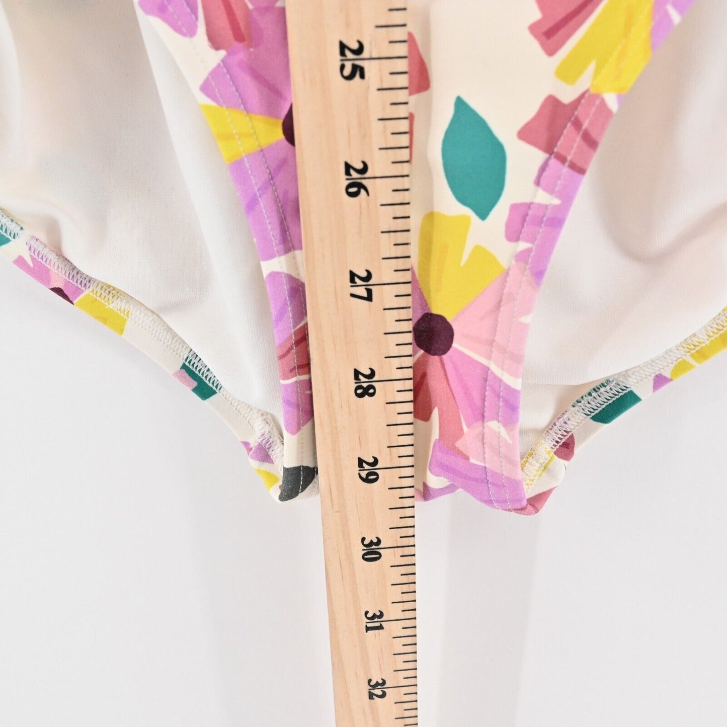 KATE SPADE Swimsuit Womens Sz L Pink Wallflower Ruched Spaghetti Strap One Piece