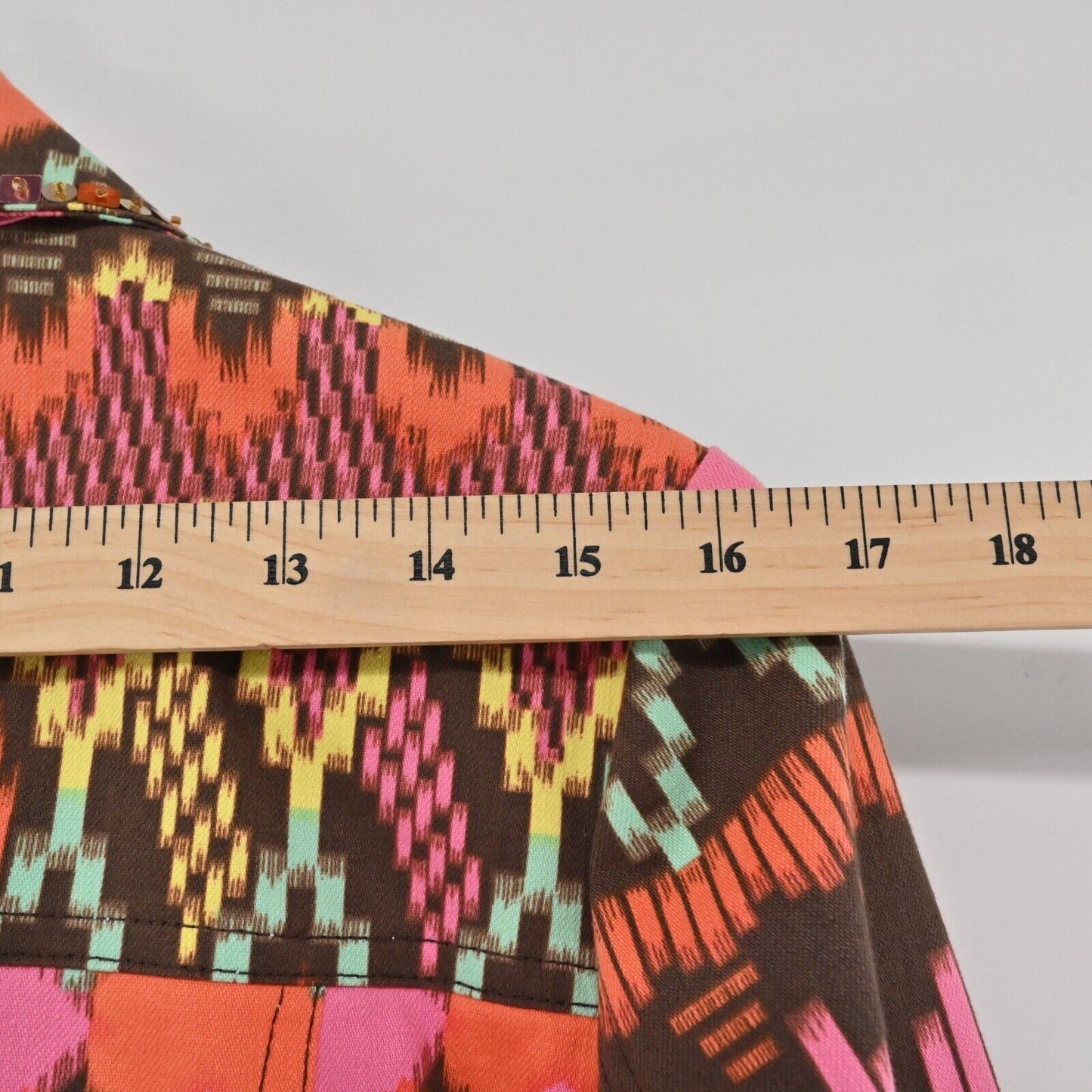 Vtg BEREK Jacket Womens Size M Multicolor Tribal Print Sequin Detail Long Sleeve