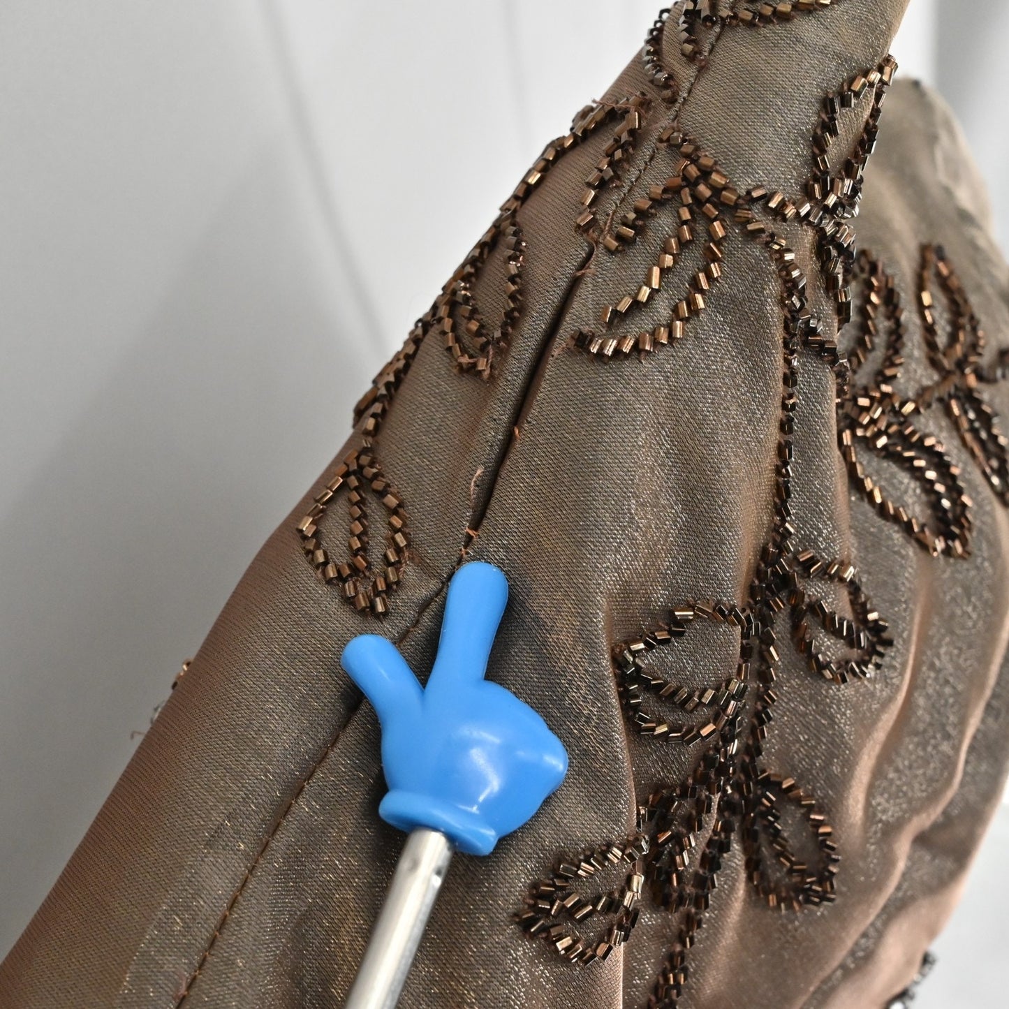 Vtg Jovani Strapless Beaded Evening Gown Sz 12 Ombre Maxi Dress Fairy Prom Event