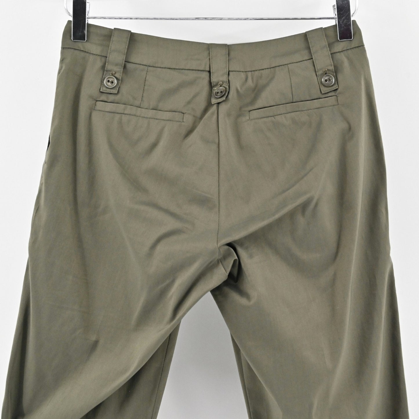 COTELAC Pants Womens Size 0 Olive Green Lightweight Casual Cotton Trouser Gorp