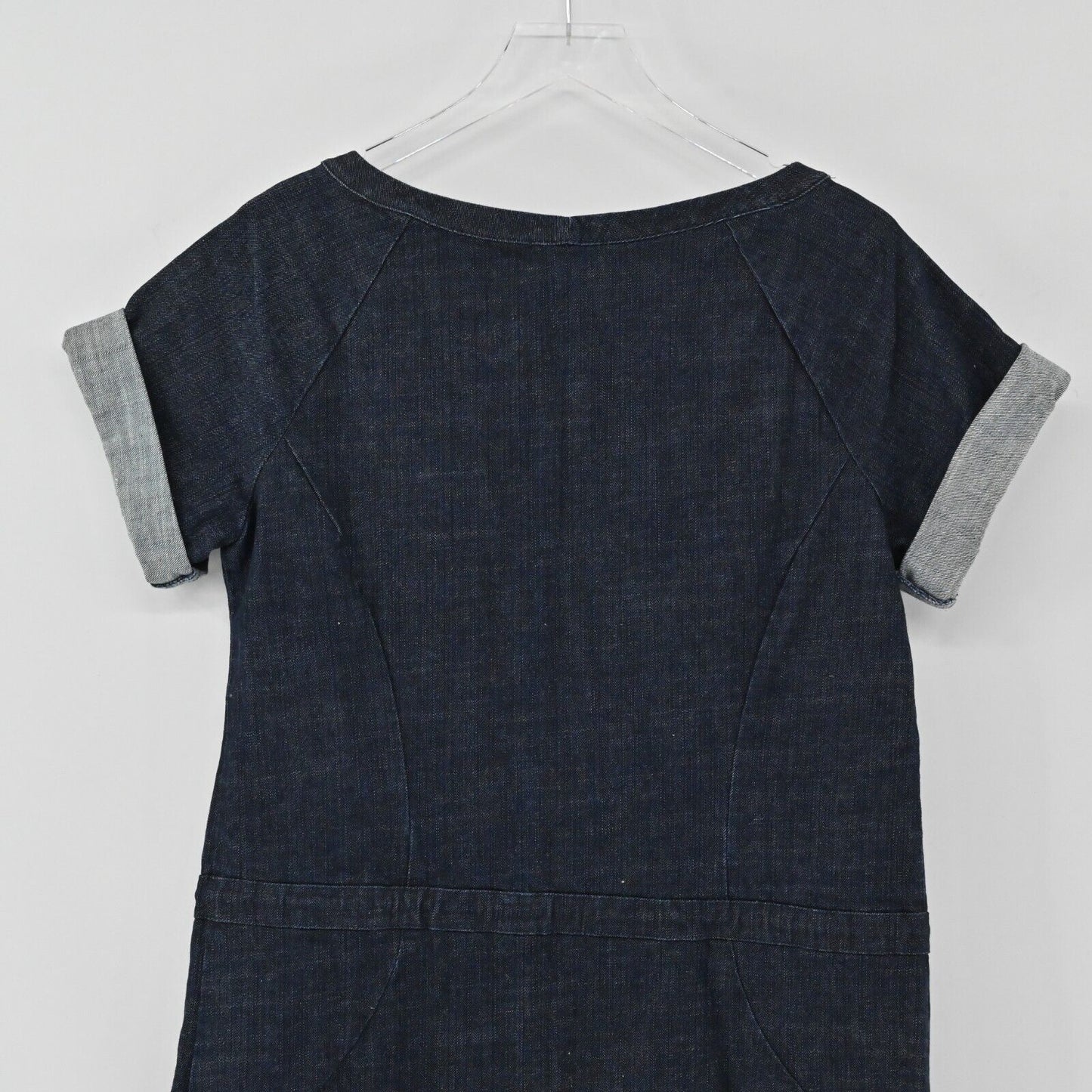 EMERSON FRY Dress Womens Size L Blue Jean Drawstring Waist Denim Tuckernuck