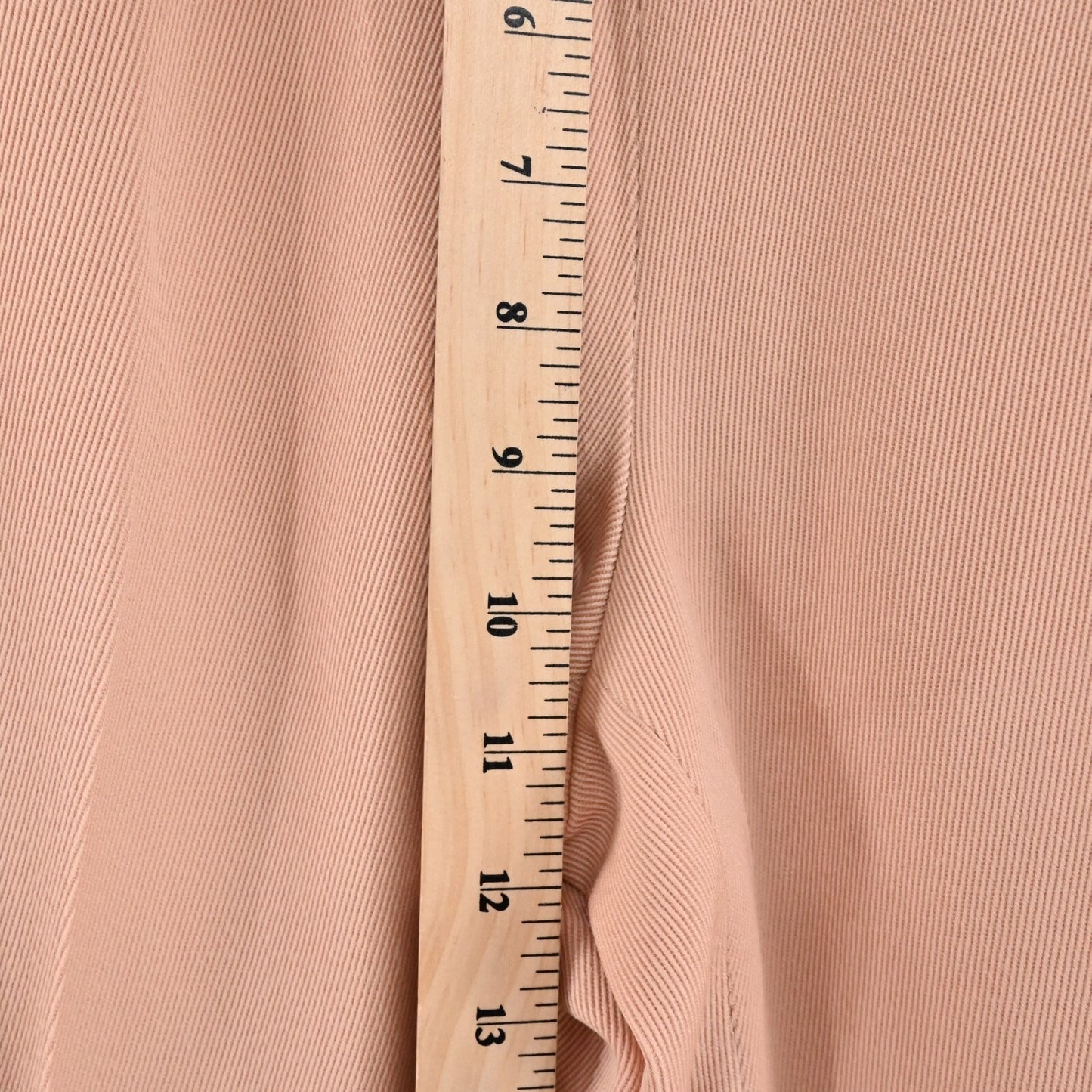 LUCA LUCA Pants Womens Size 44 Wool Solid Peach Cuffed Hem Relaxed Leg Trousers