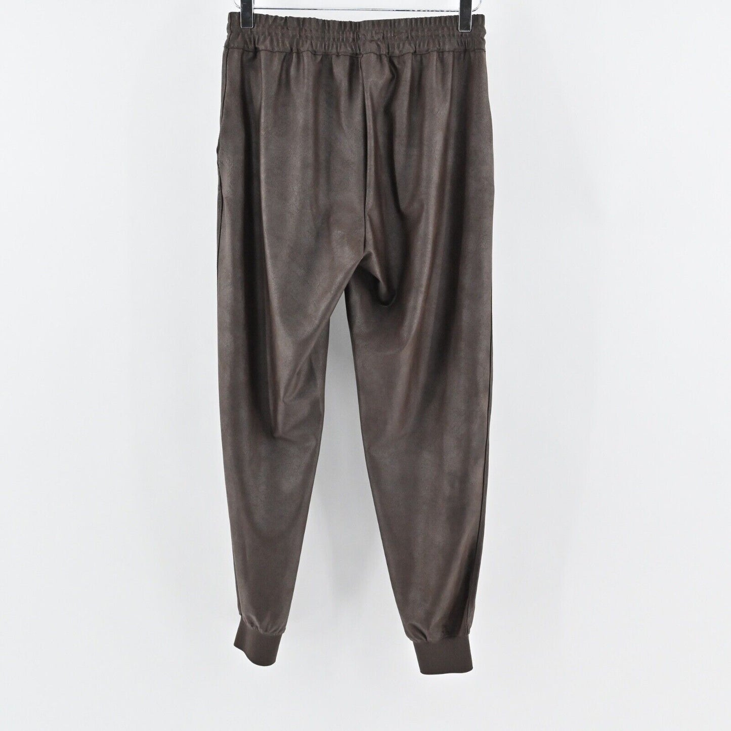 MAISON D AMELIE Pants Womens Sz S Brown Faux Leather High Rise Drawstring Jogger