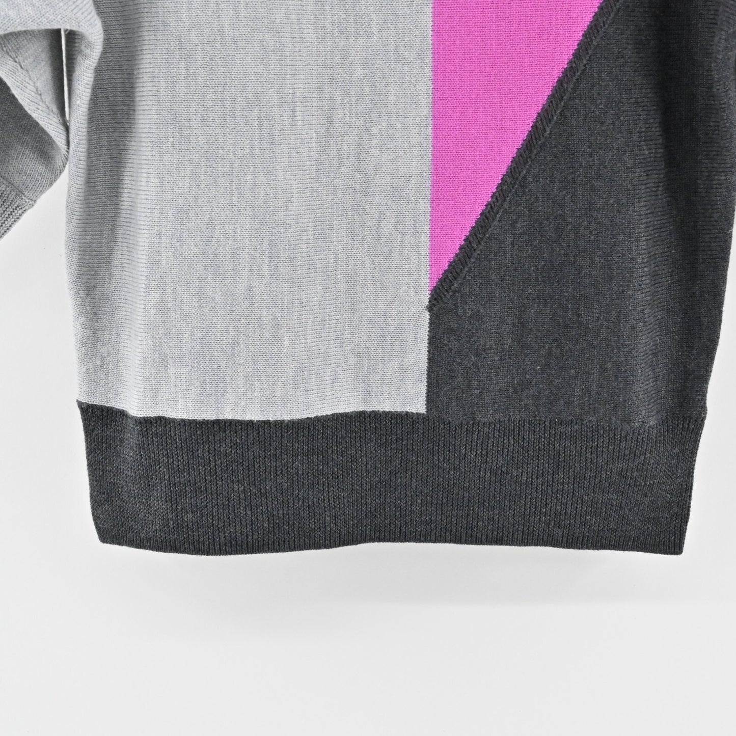 TRINA TURK Sweater Womens Sz S Merino Wool Color Block Dolman Sleeve Knit Retro