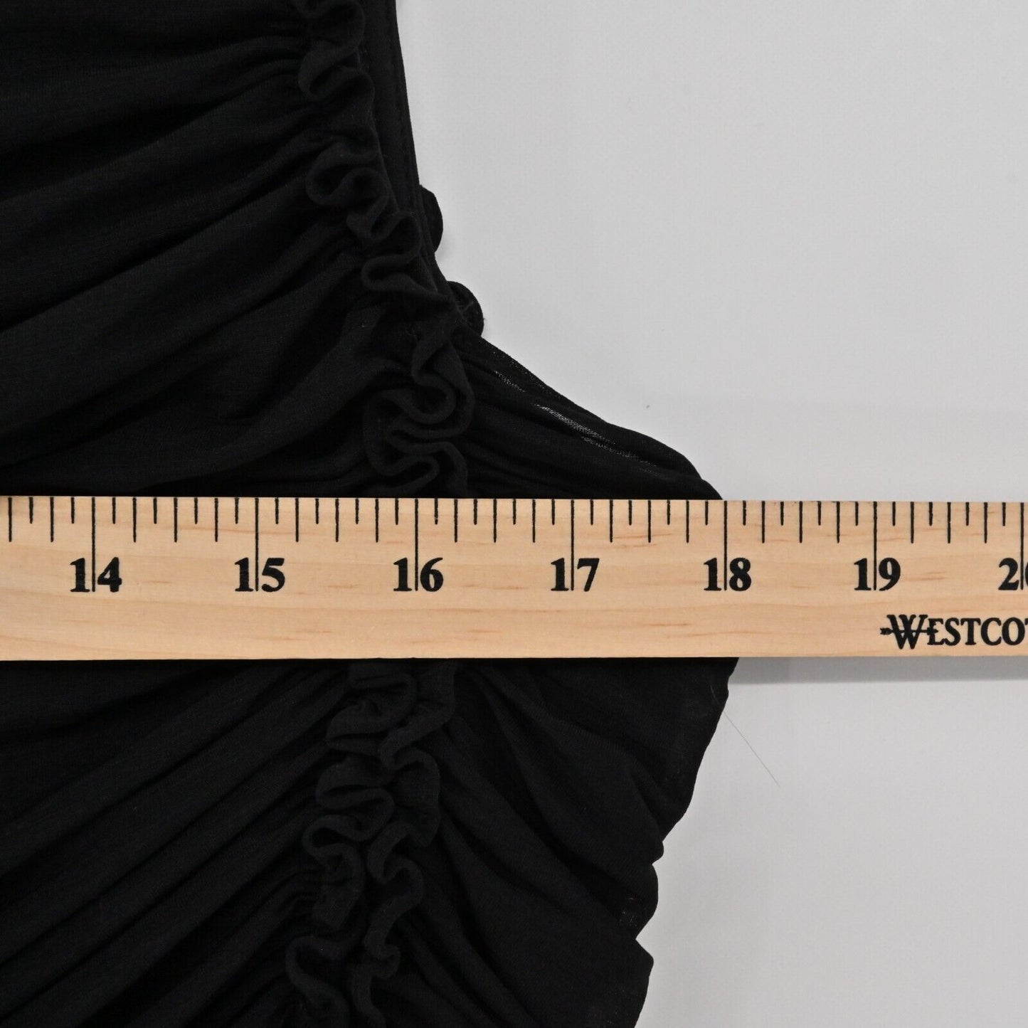 KOBI HALPERIN Top Womens Size M Sariyah Shirred Sleeveless Black Stretch Ruffled