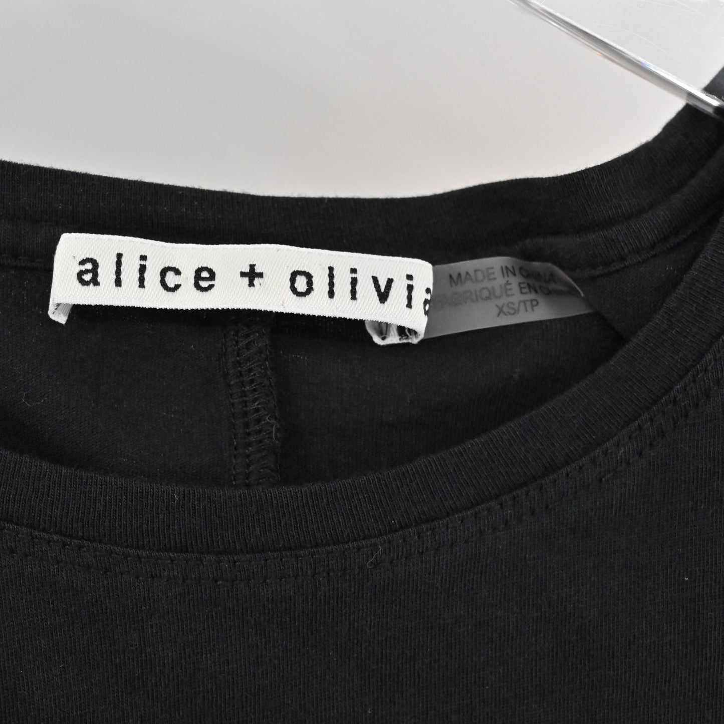 Alice Olivia Womens Posey Top Size XS Black Lace Silk Puff Sleeve Chic Blouse