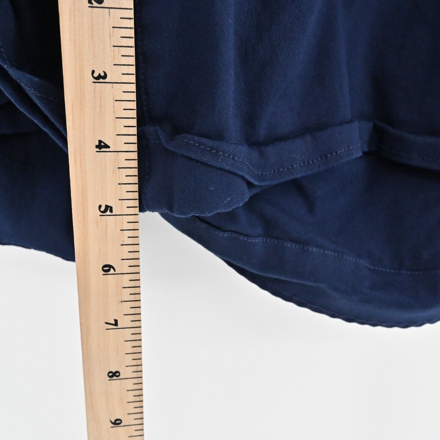 TORRID Shorts Womens Sz 22 Navy Blue Solid Cuffed Chino Casual High Rise 5 Inch