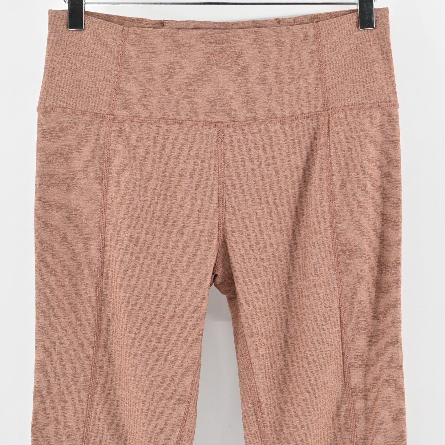 VARLEY Womens Everett Leggings Size M Tight Heathered Orange High Rise Crop