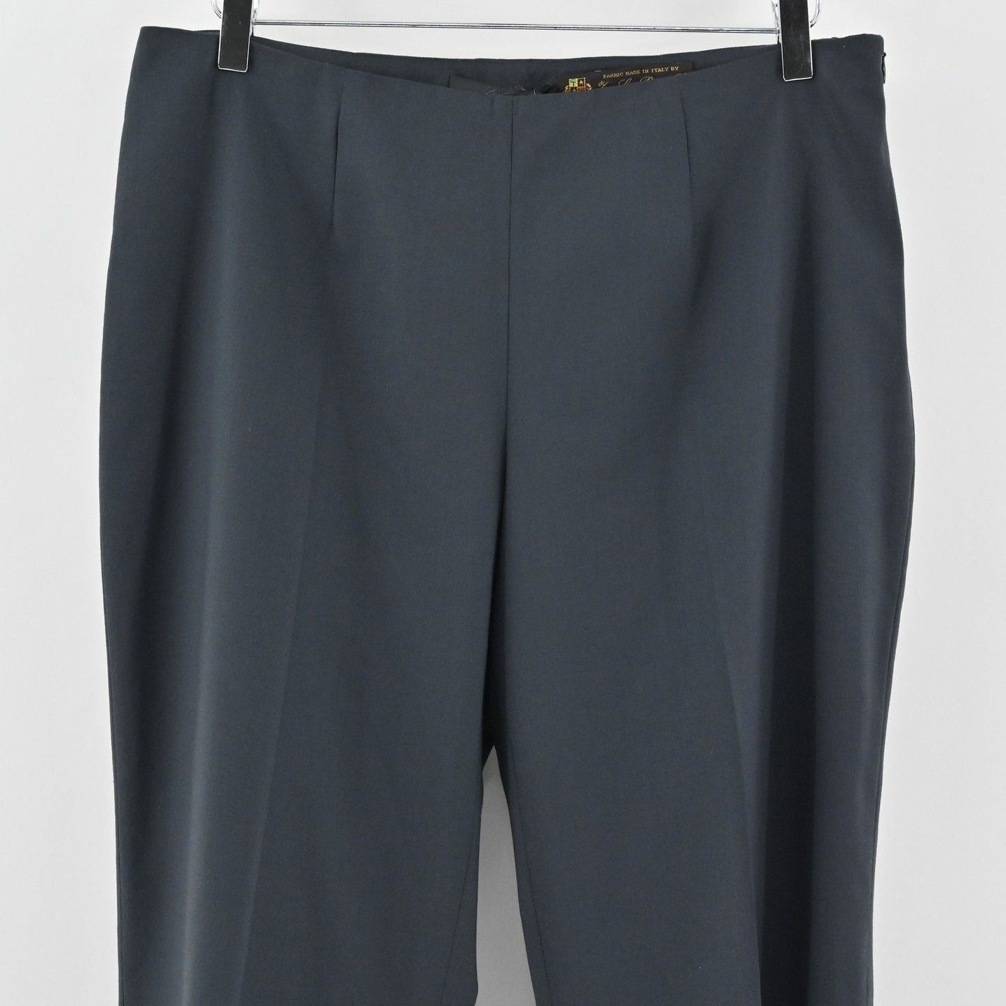 Les Copains Womens Wool Pants Size 48 Smoke Gray Loro Piana Italy Dress Trousers