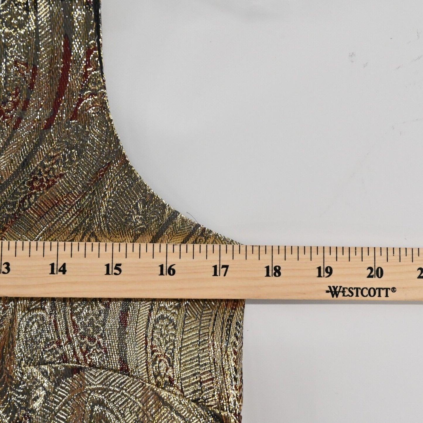 J CREW Top Womens Size 00 Cate Cami Metallic Paisley Print V Neck Silk Tank NEW