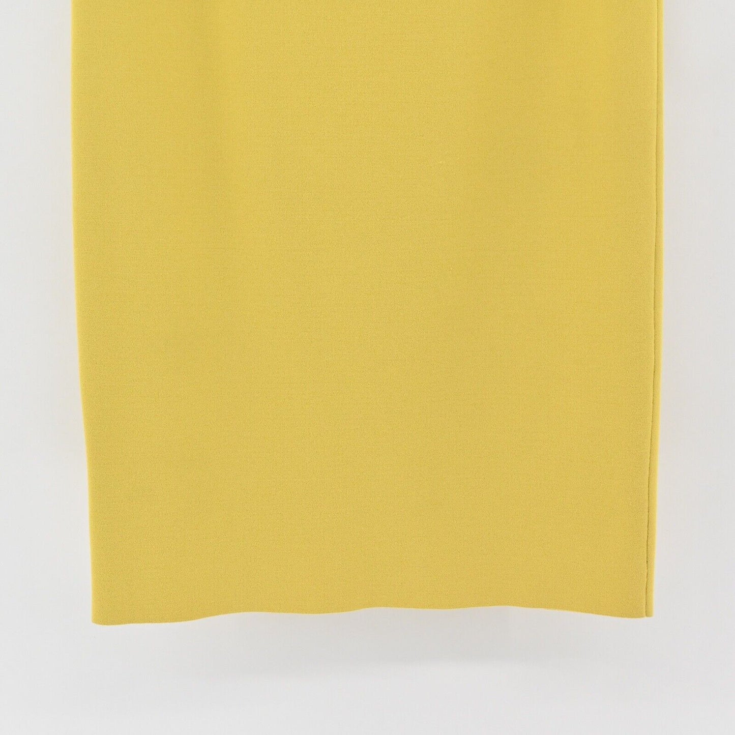 LES COPAINS Skirt Size 46 Yellow Knit Knee Length Elastic Waist Pencil Career