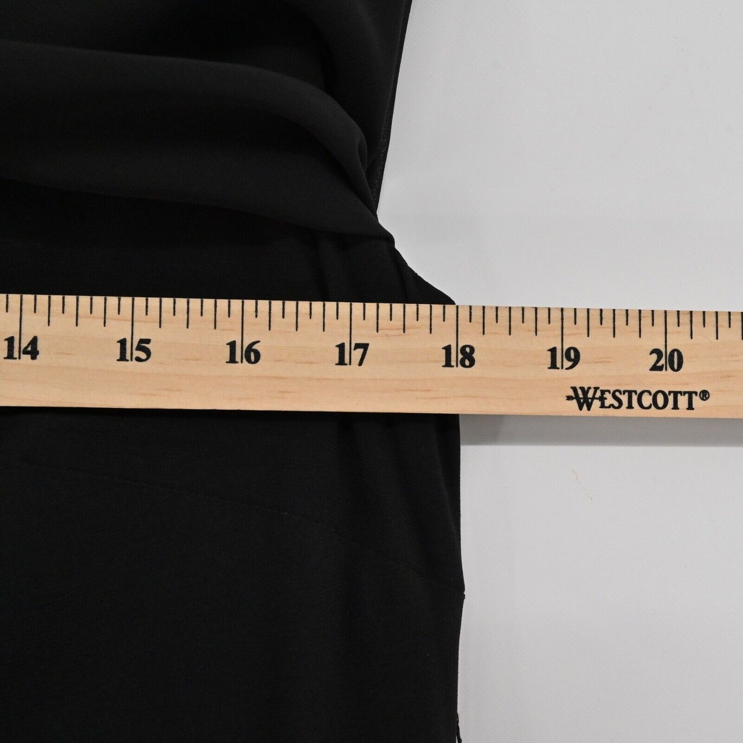 XSCAPE Dress Women Sz 4 Black Lace Trim Chiffon Cold Shoulder Shawl Style Sheath