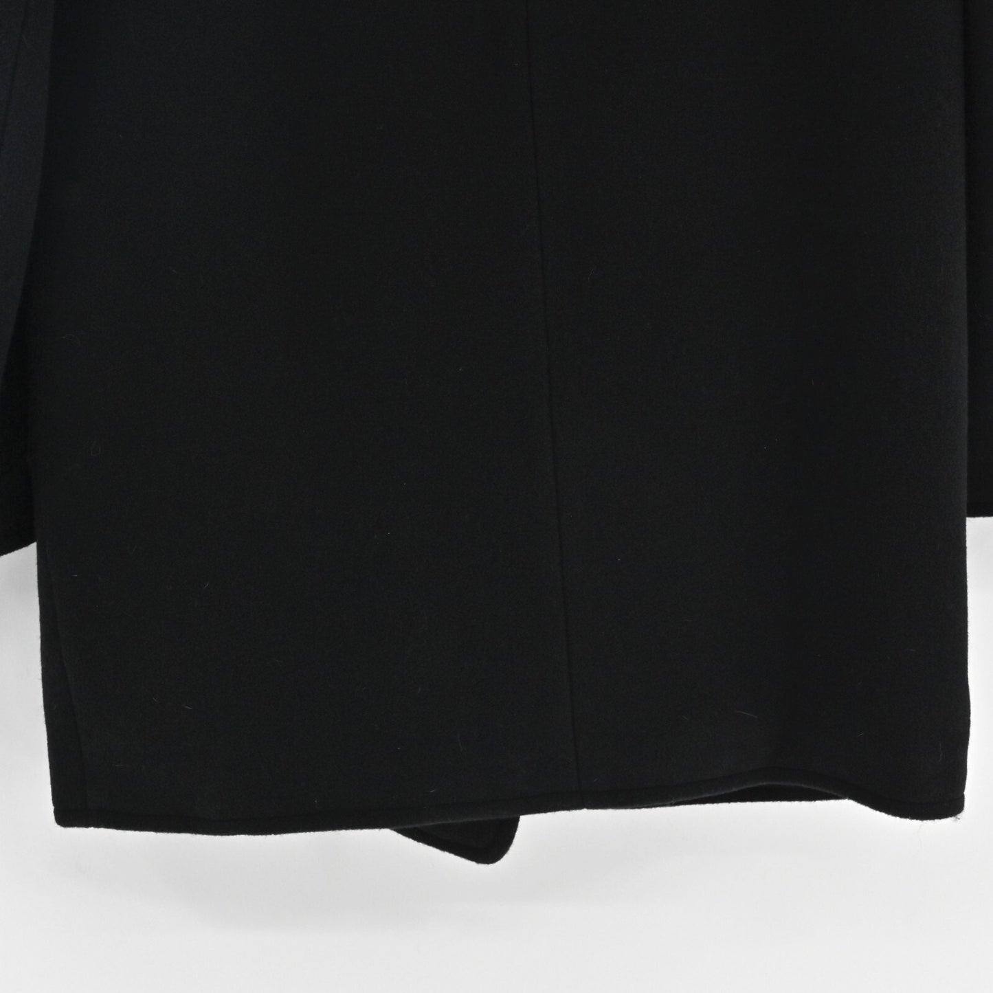 Vtg ANNE KLEIN Womens Wool Pea Coat Size XS Black Mid Double Breasted USA 90s