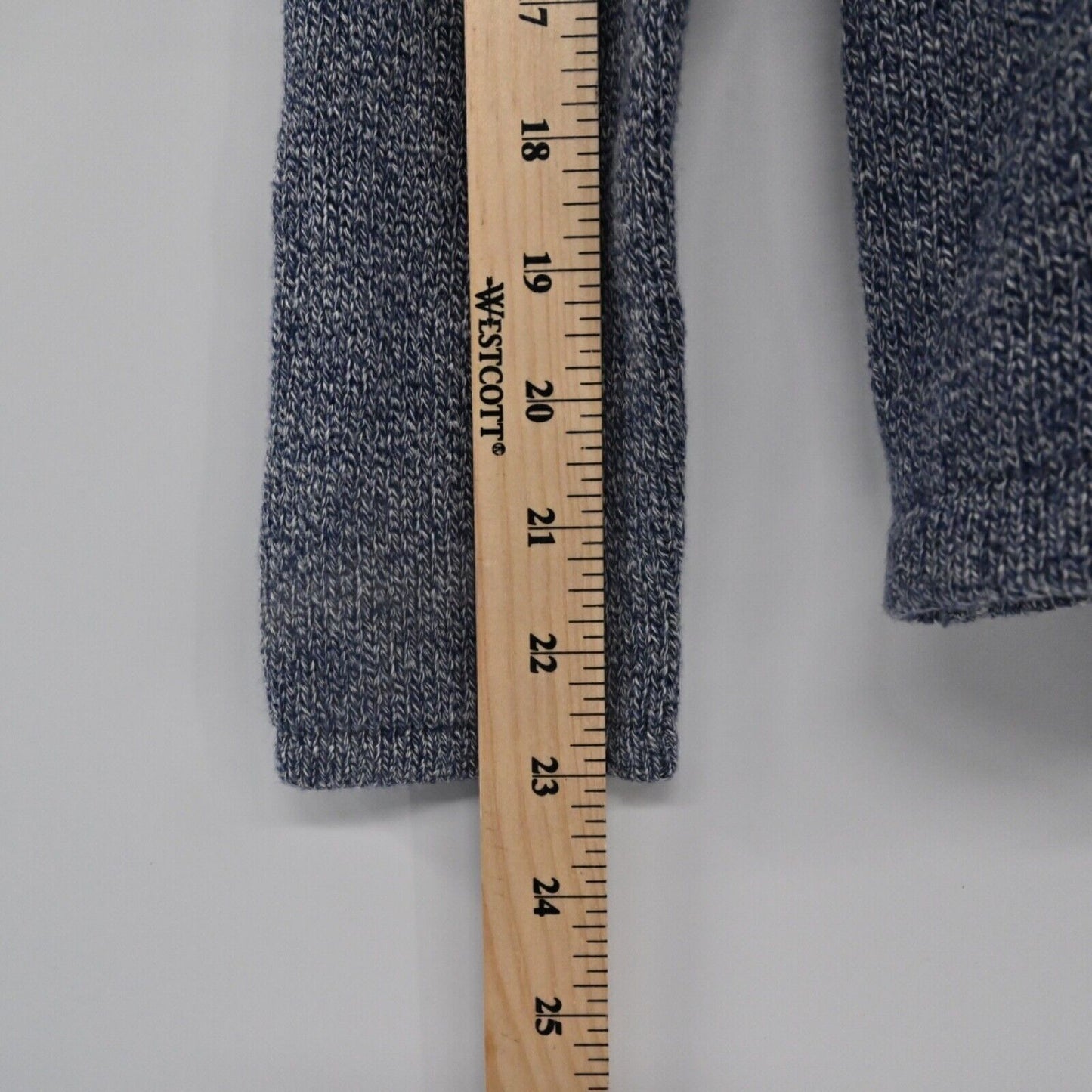 J MCLAUGHLIN Sweater Womens Size XS Blue Metallic Stripe Cotton Blend Randy Crew