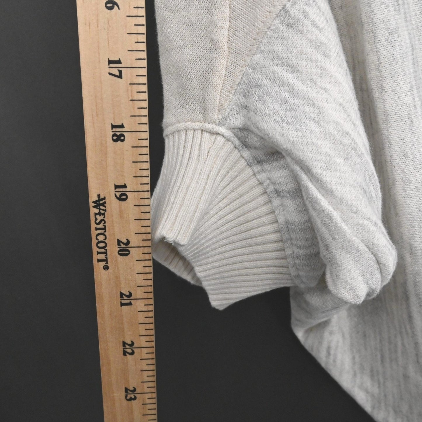 ANTHROPOLOGIE Moth Womens Cardigan Size M Ivory Linen Cotton Zip Dolman Sleeve