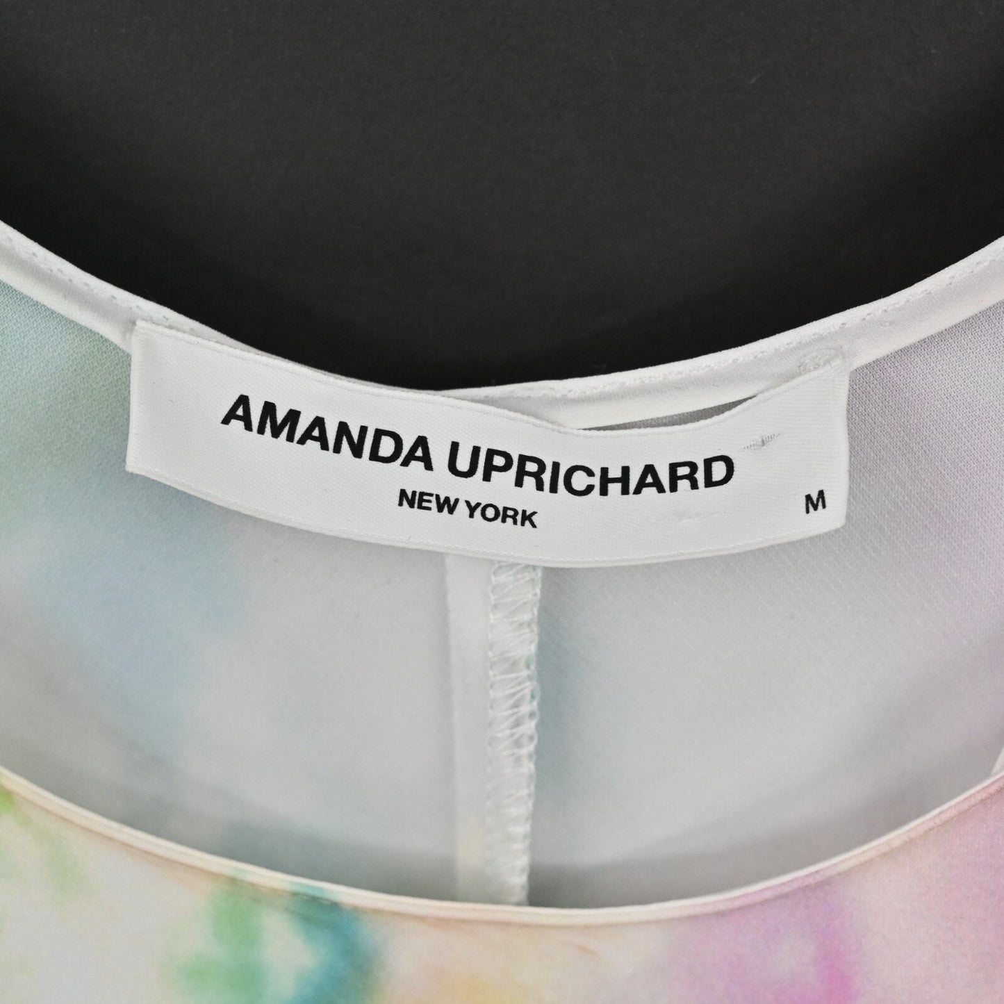 AMANDA UPRICHARD Tie Dye Dress Size M Pasadena Print Sleeveless Racerback Midi