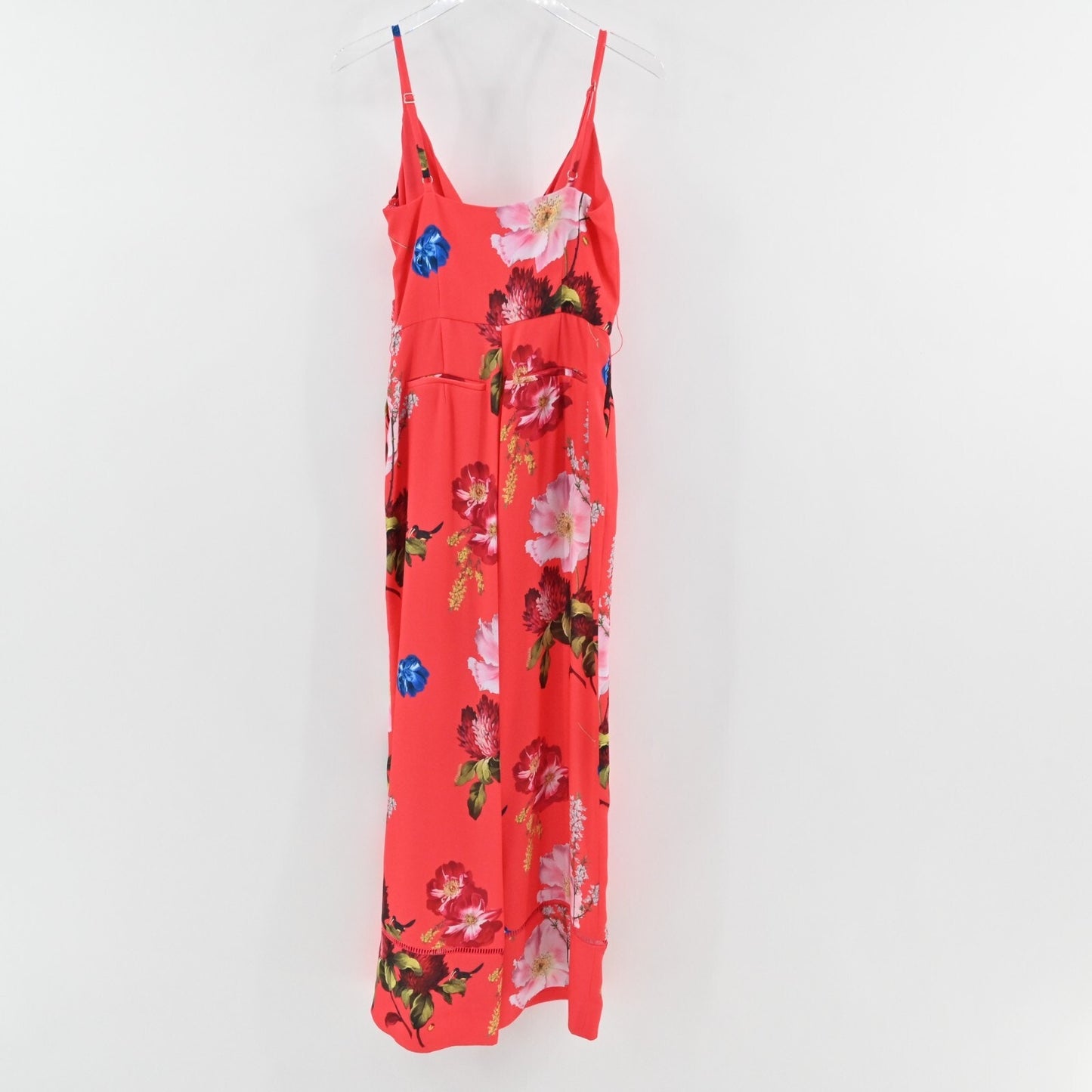 TED BAKER Jumpsuit Womens Size S Piiper Wrap Belted Berry Sundae Red Floral