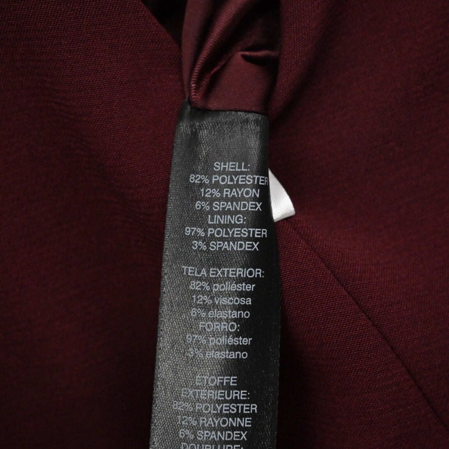 WHITE HOUSE BLACK MARKET Dress Womens Size 2 Burgundy Ruffle Sleeveless Sheath