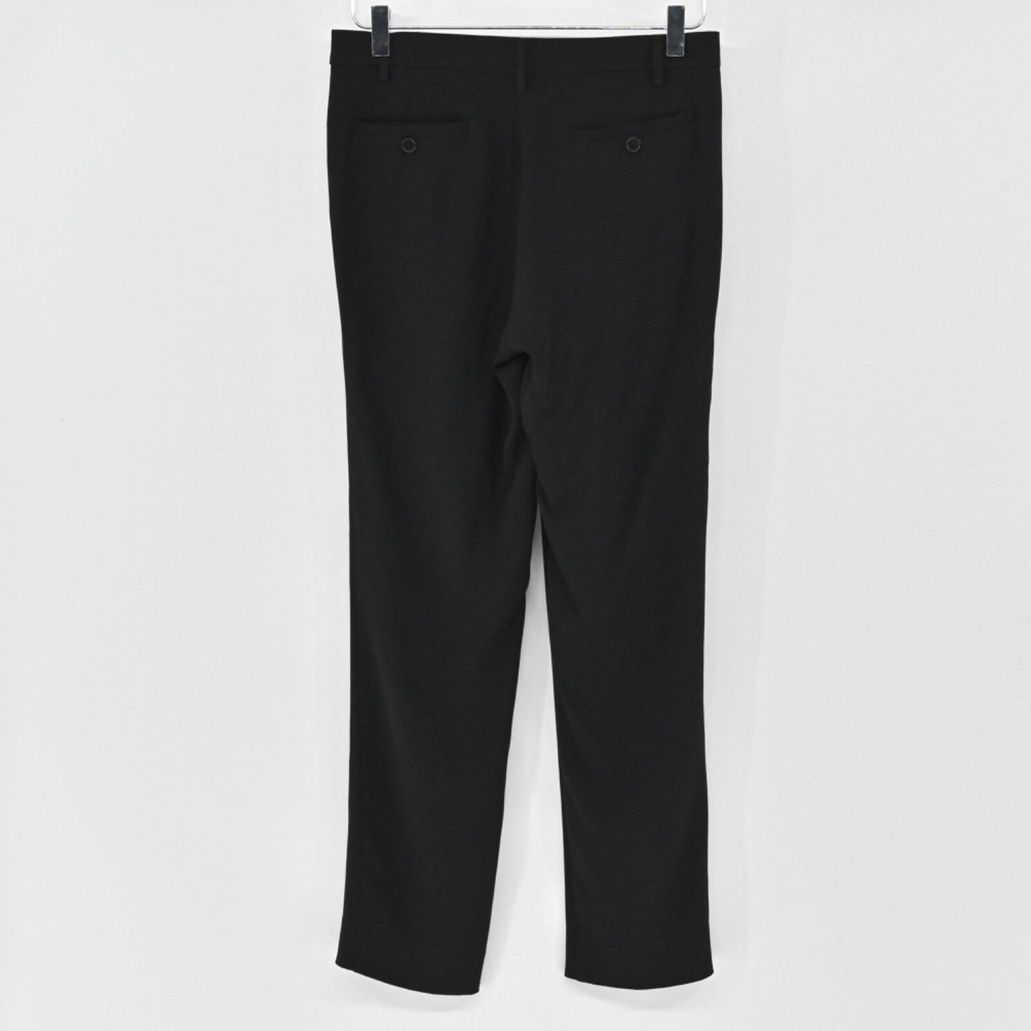 ETRO Womens Black Wool Pants Size 38 Mid Rise Slim Straight Leg Career Italy 00s