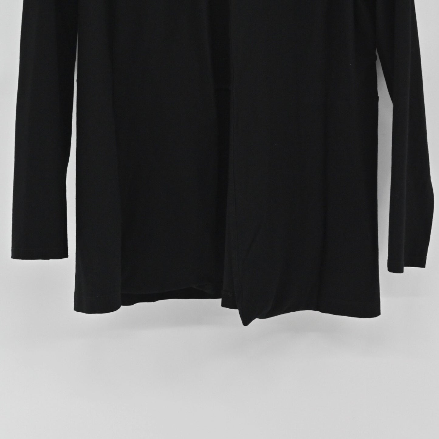 EILEEN FISHER Womens Black Cardigan Size S Open Front Jersey Knit Minimalist USA