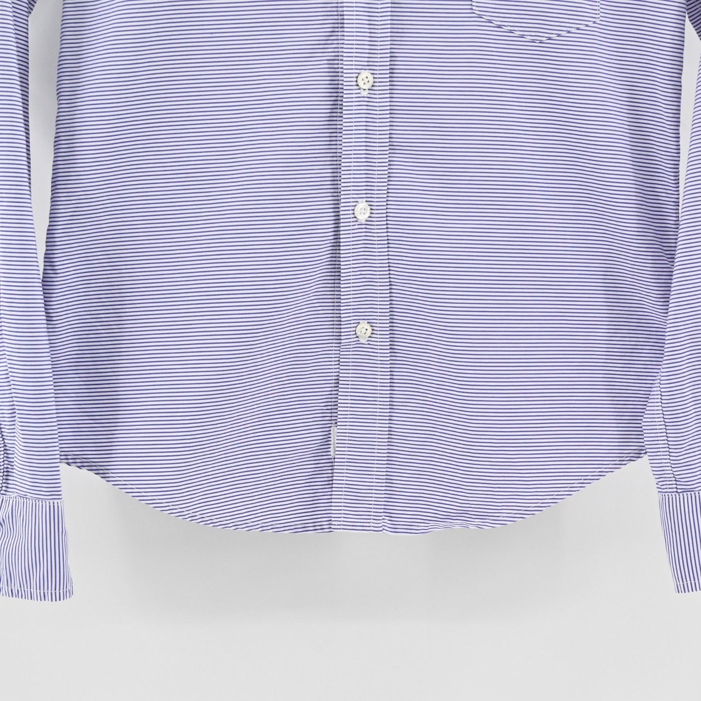 Frank Eileen Womens Barry Button Front Top Size XS Purple White Stripe Blouse