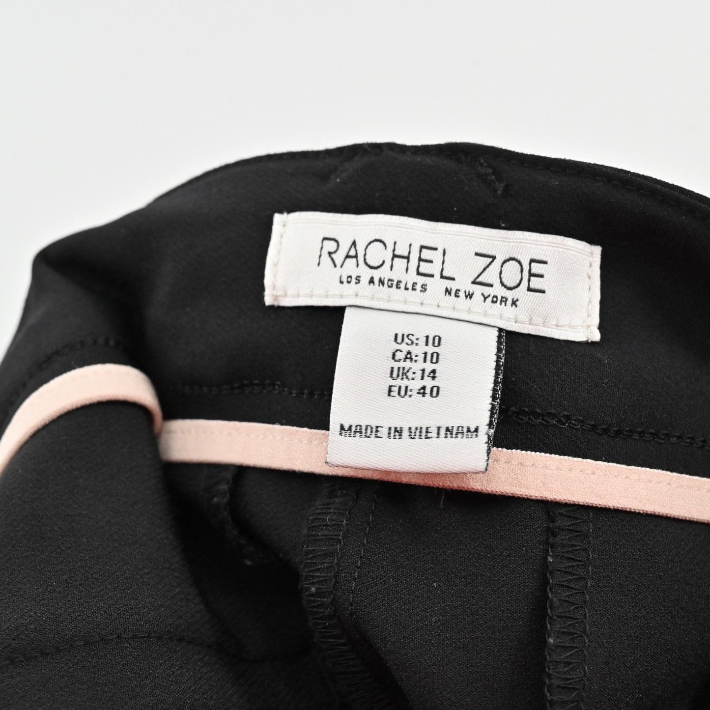 RACHEL ZOE Womens Kick Flare Crop Pants Size 10 High Rise Black Pull On Stretch
