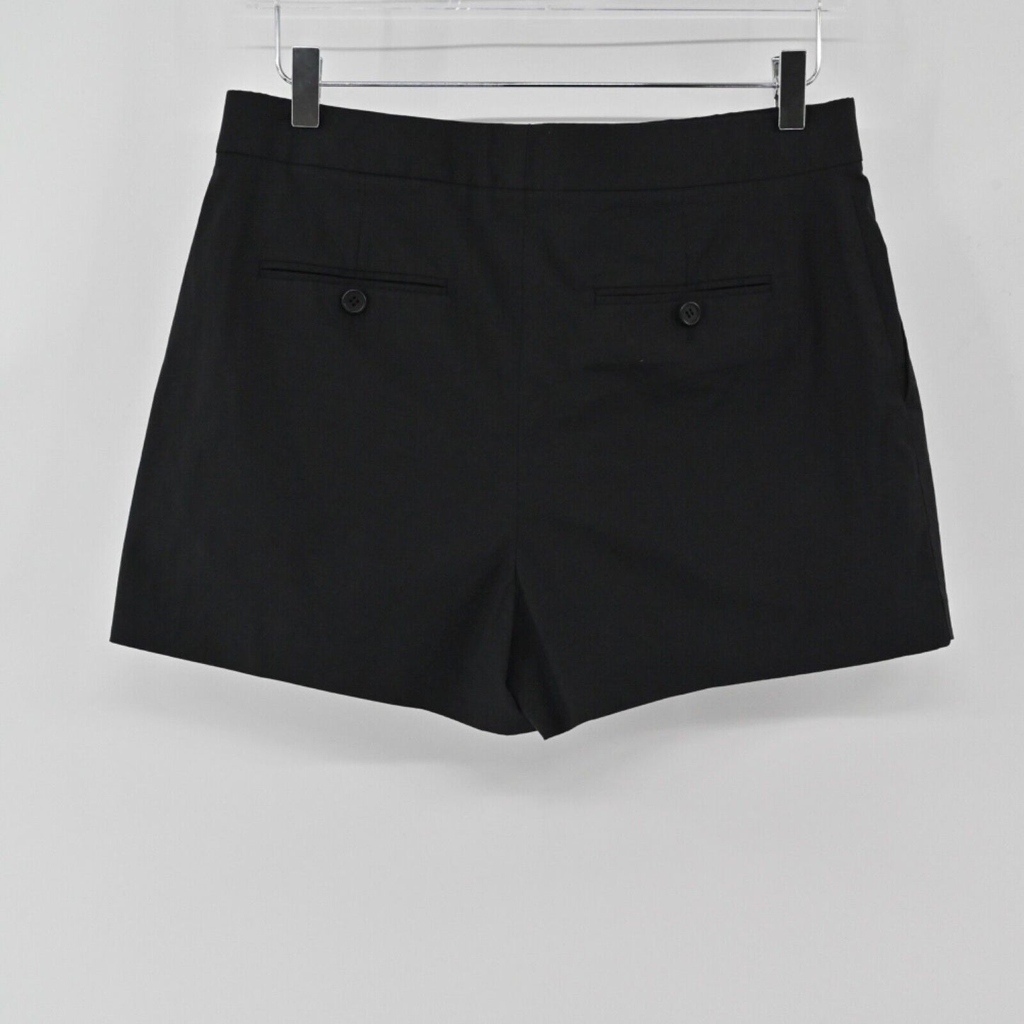 THEORY Skort Womens Sz 8 Black Cotton Blend Stretch High Rise Rileena Mini Wrap