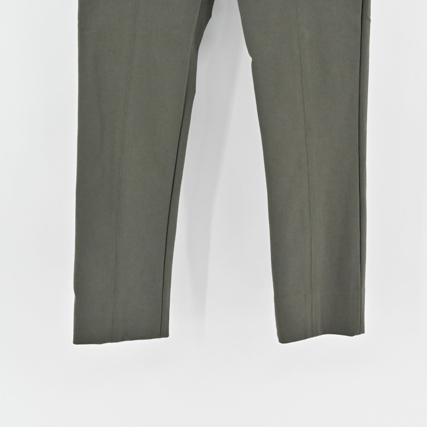 VINCE Pants Womens Size M Olive Green Skinny Stretch Back Slit Ankle Minimalist