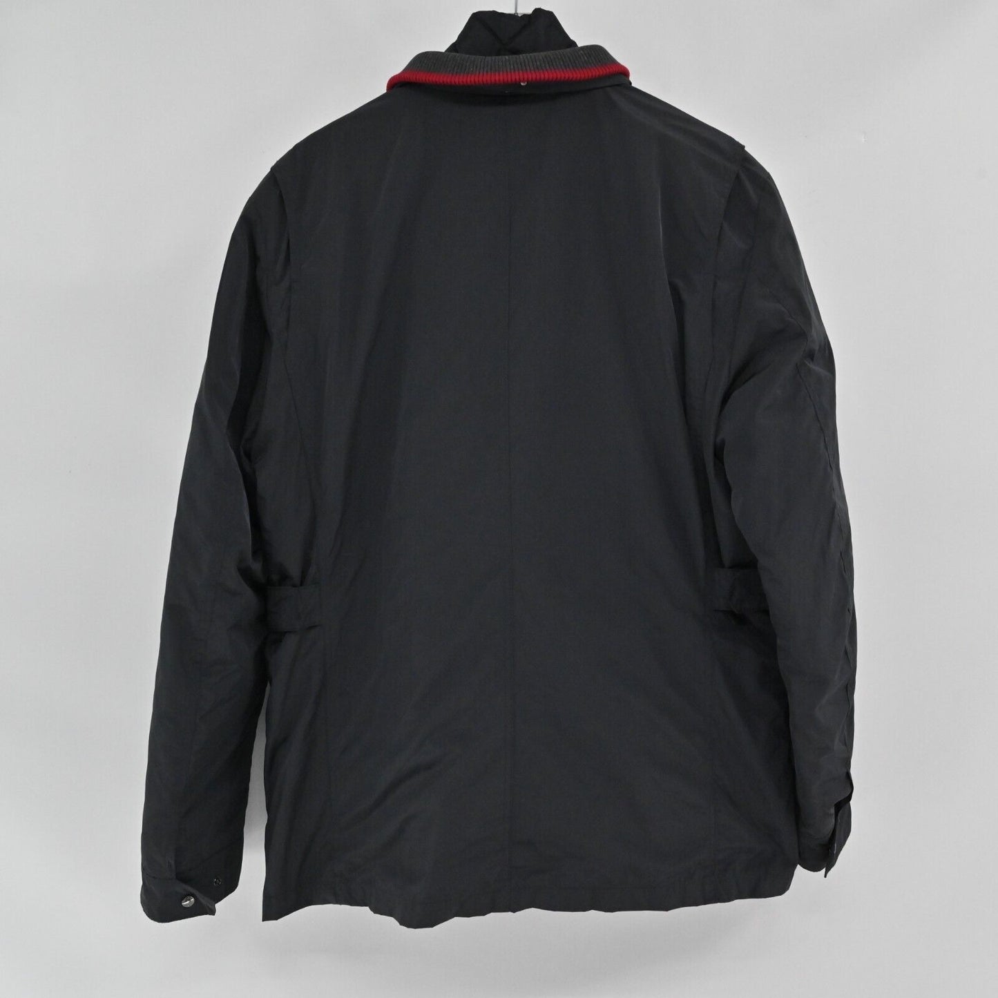 HETREGO Jacket Mens Size 58 Long Sleeve Black Zip Button Double Layer NEW