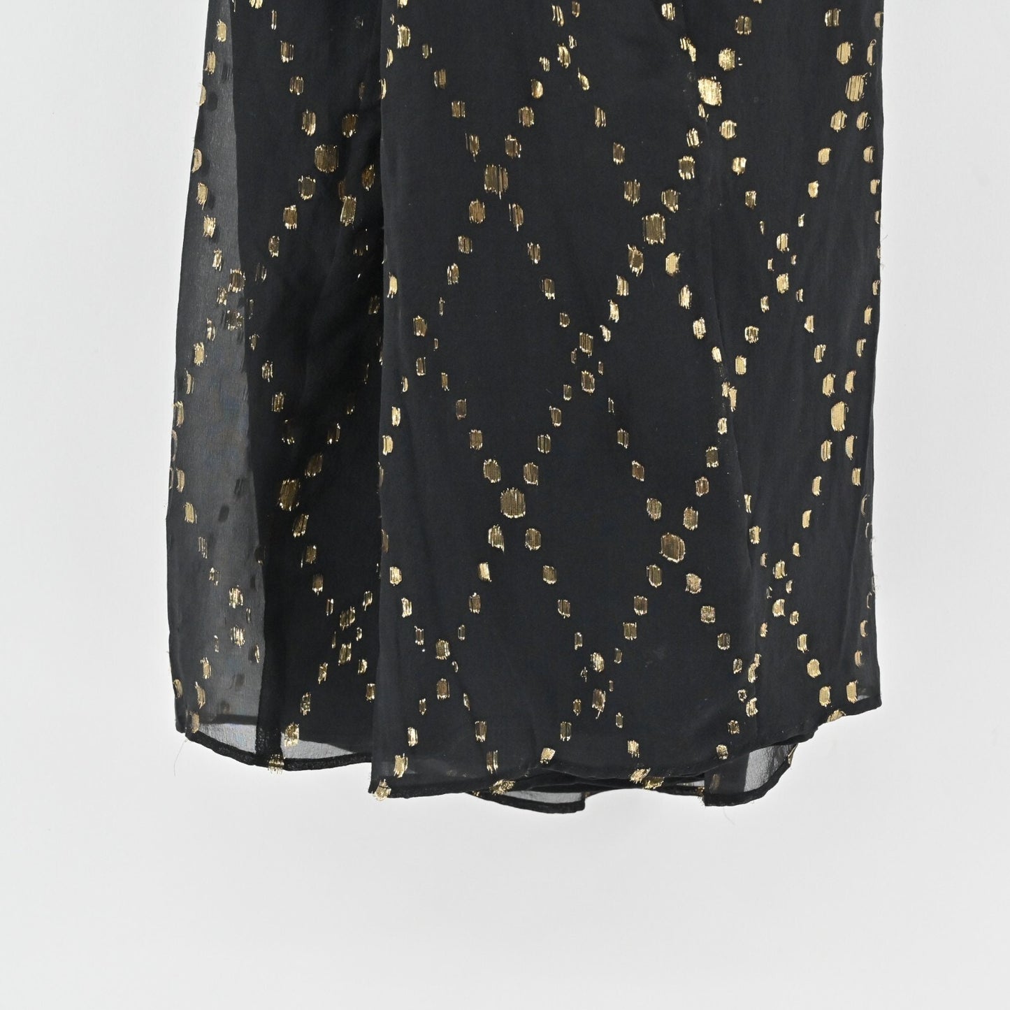 ADAM LIPPES Silk Dress Sz 6 AdamPlusEve Black Gold Lurex Detail Sleeveless Mini
