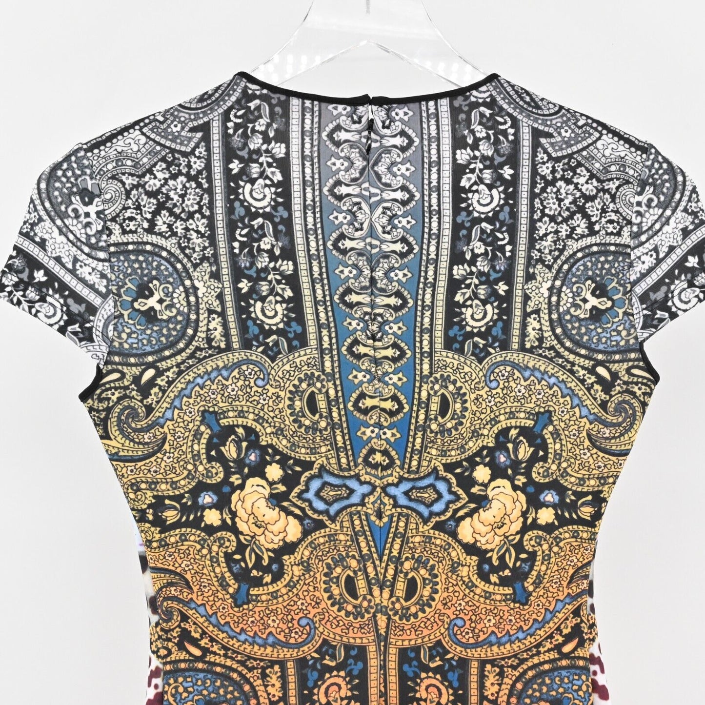 CLOVER CANYON Dress Size XS Short Sleeve Multicolor Print Bodycon Neoprene Scuba