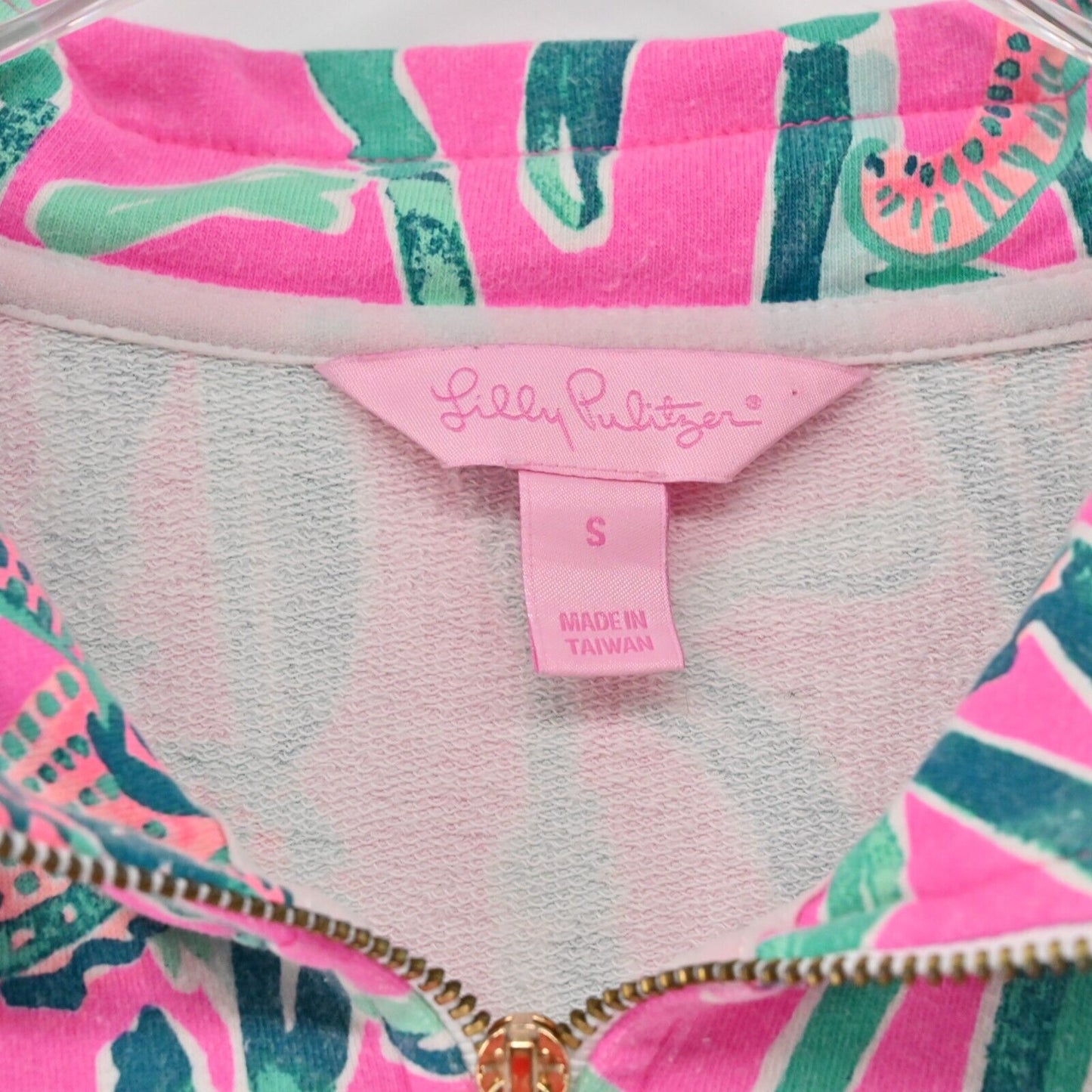 LILLY PULITZER Pullover Womens Size S Skipper Popover Quarter Zip Extra Lucky