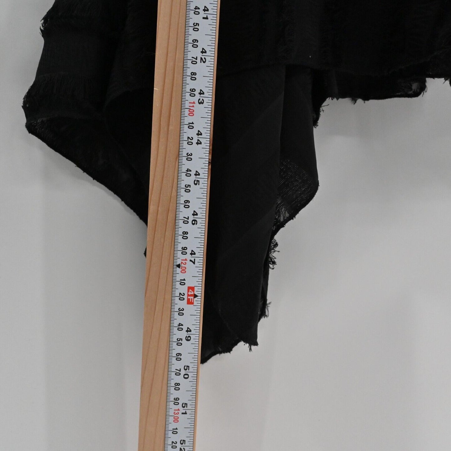 ANTHROPOLOGIE Dress Womens Size S Eri Ali Black Fringed Slip Textured Midi Goth