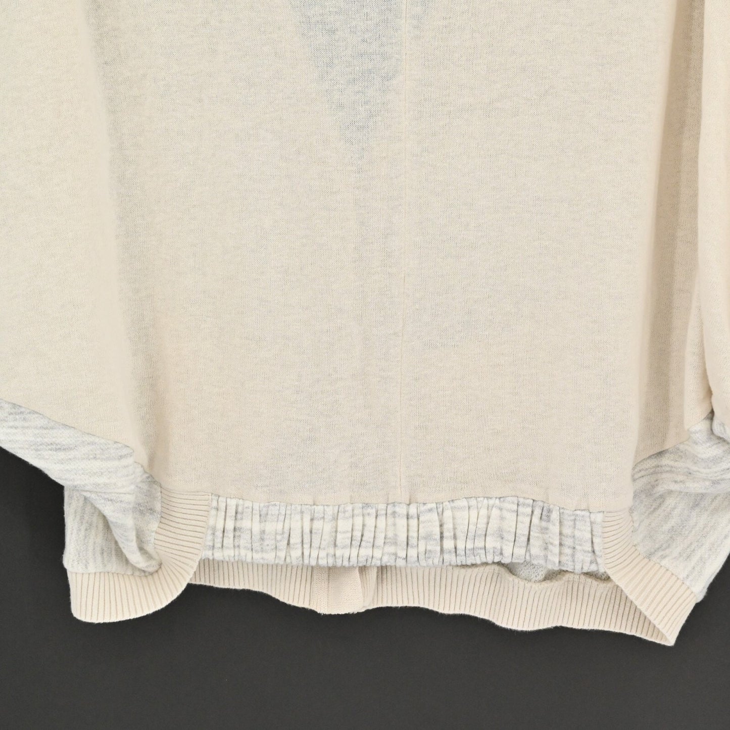 ANTHROPOLOGIE Moth Womens Cardigan Size M Ivory Linen Cotton Zip Dolman Sleeve