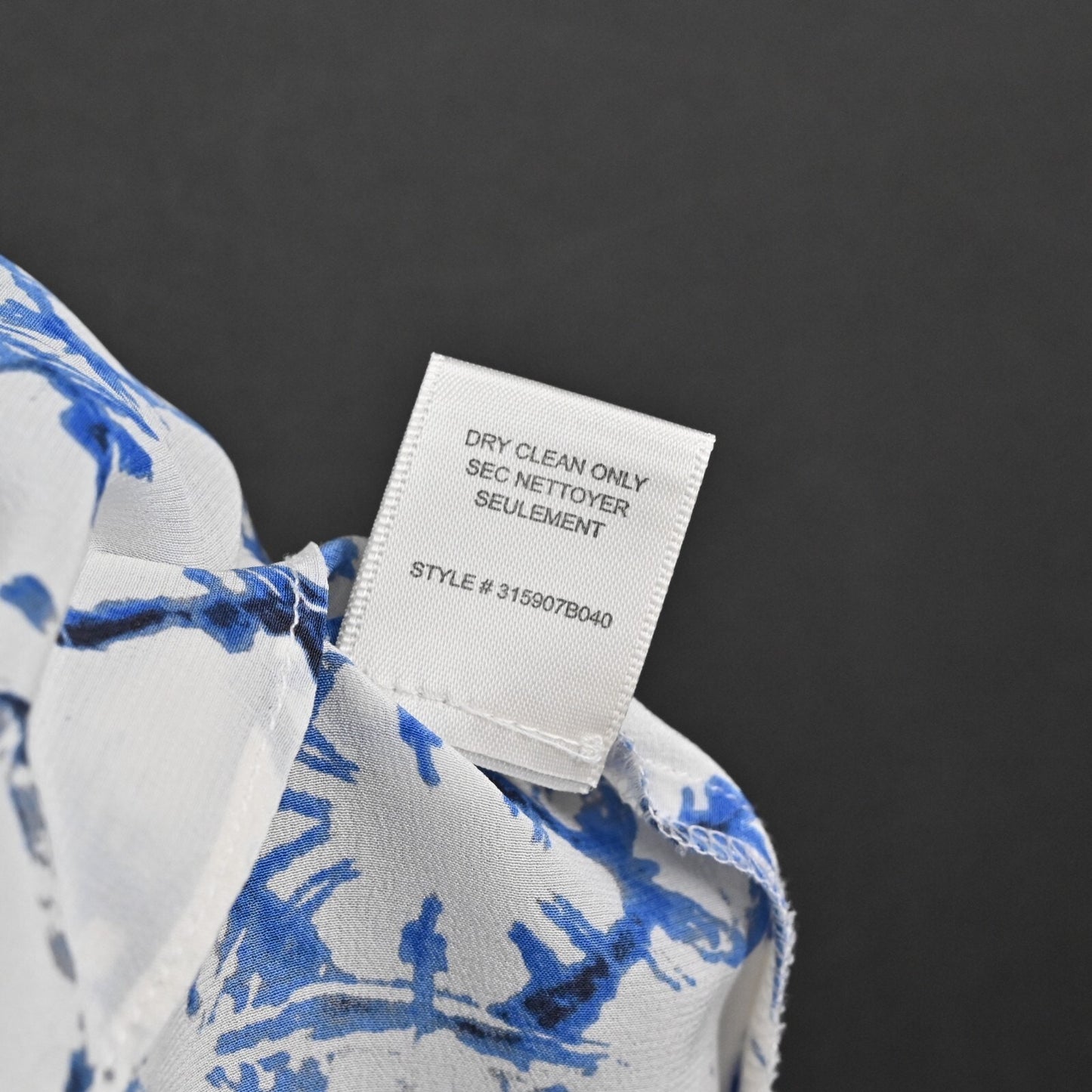 REBECCA TAYLOR Top Womens Sz 4 Exclusive Blue White Print Silk Sleeveless Blouse