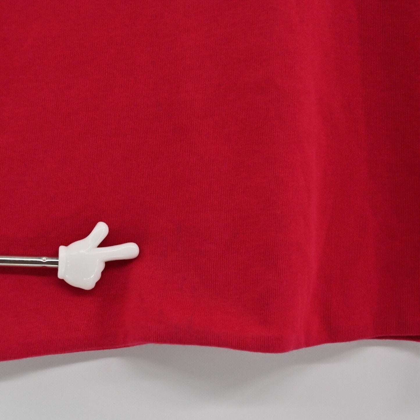 Vtg ARMANI EXCHANGE Top Womens Size M Red Long Sleeve Spellout Cotton Holiday