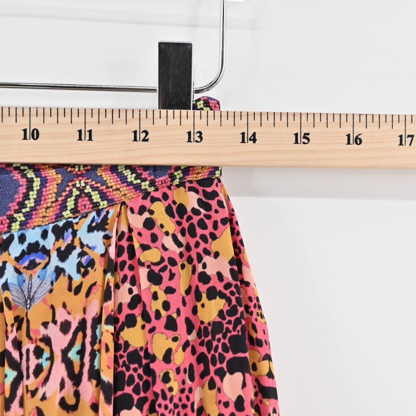 ANTHROPOLOGIE Panthera Maxi Skirt Size 0 Bhanuni by Jyoti Flowy Leopard Boho
