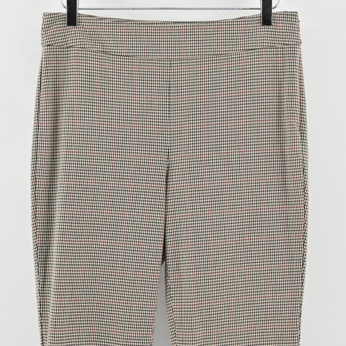 Talbots Womens Chatham Ankle Pants Size 6 Preppy Brown Beige Plaid Houndstooth