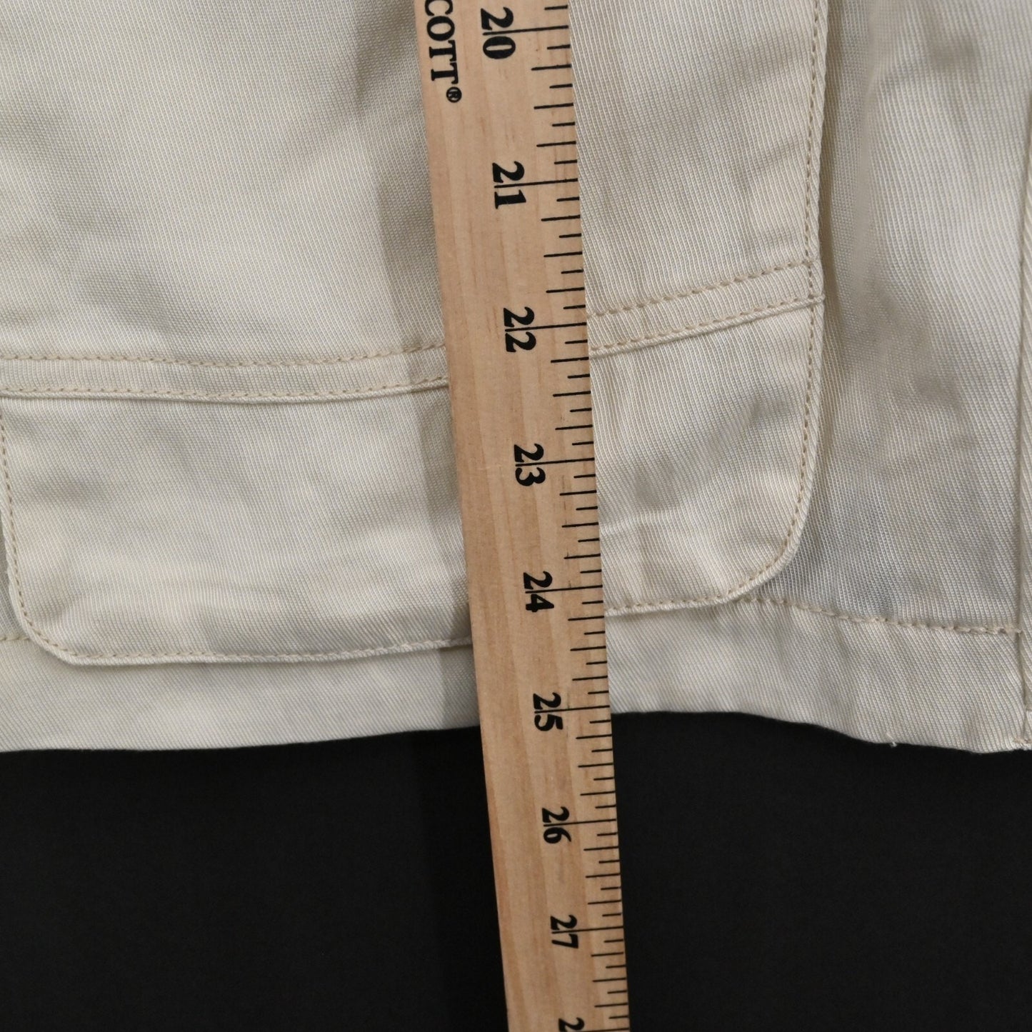 ANTHROPOLOGIE Sleeveless Jacket Womens Size M Ivory Utility Button Safari Vest